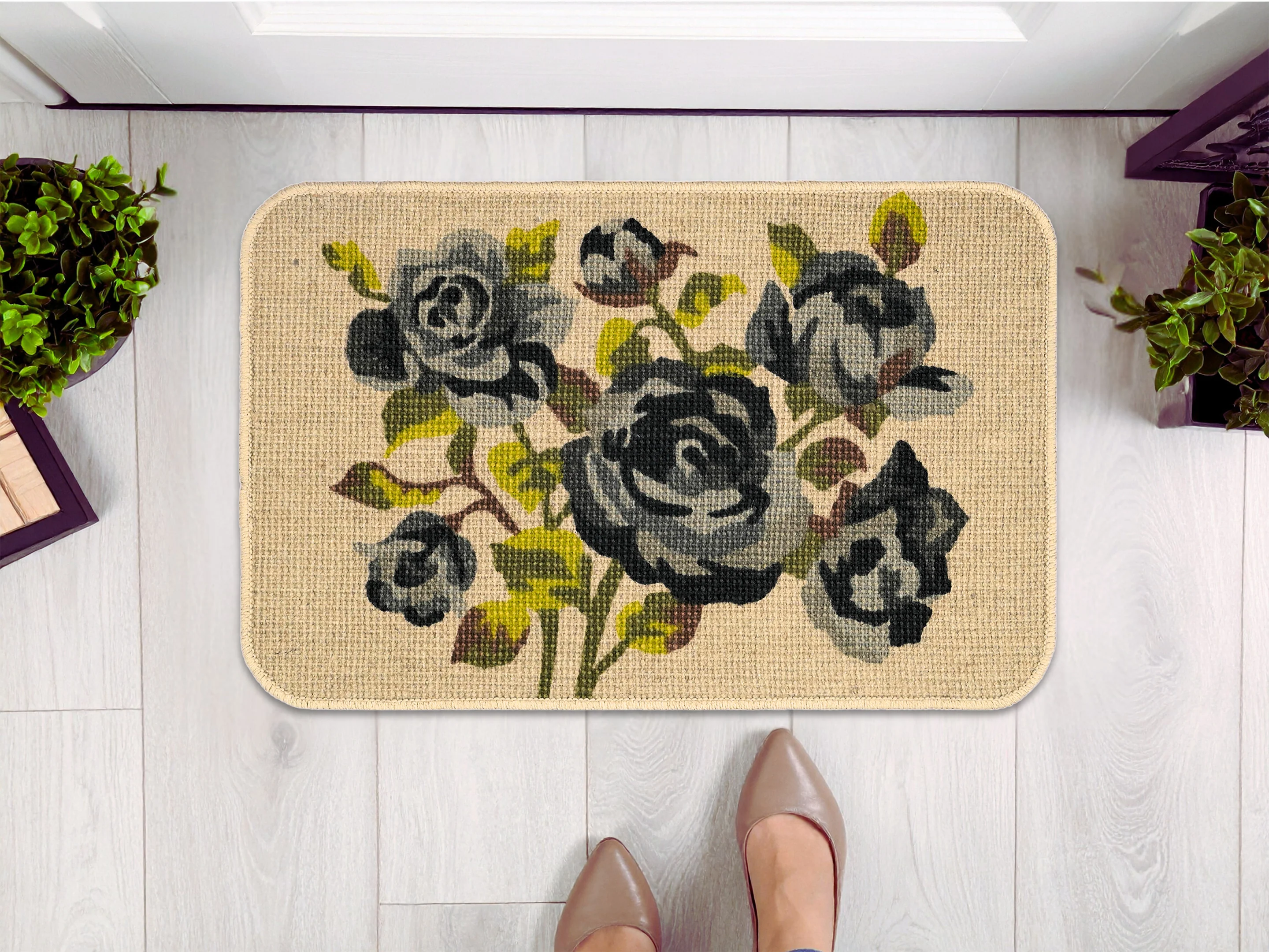 ROSELLA Jute Doormat with Anti-Skid Door Mats | Eco Friendly | Durable | Floor Mat Combo Pack of 2 Pcs 40x60 CM - Image 15
