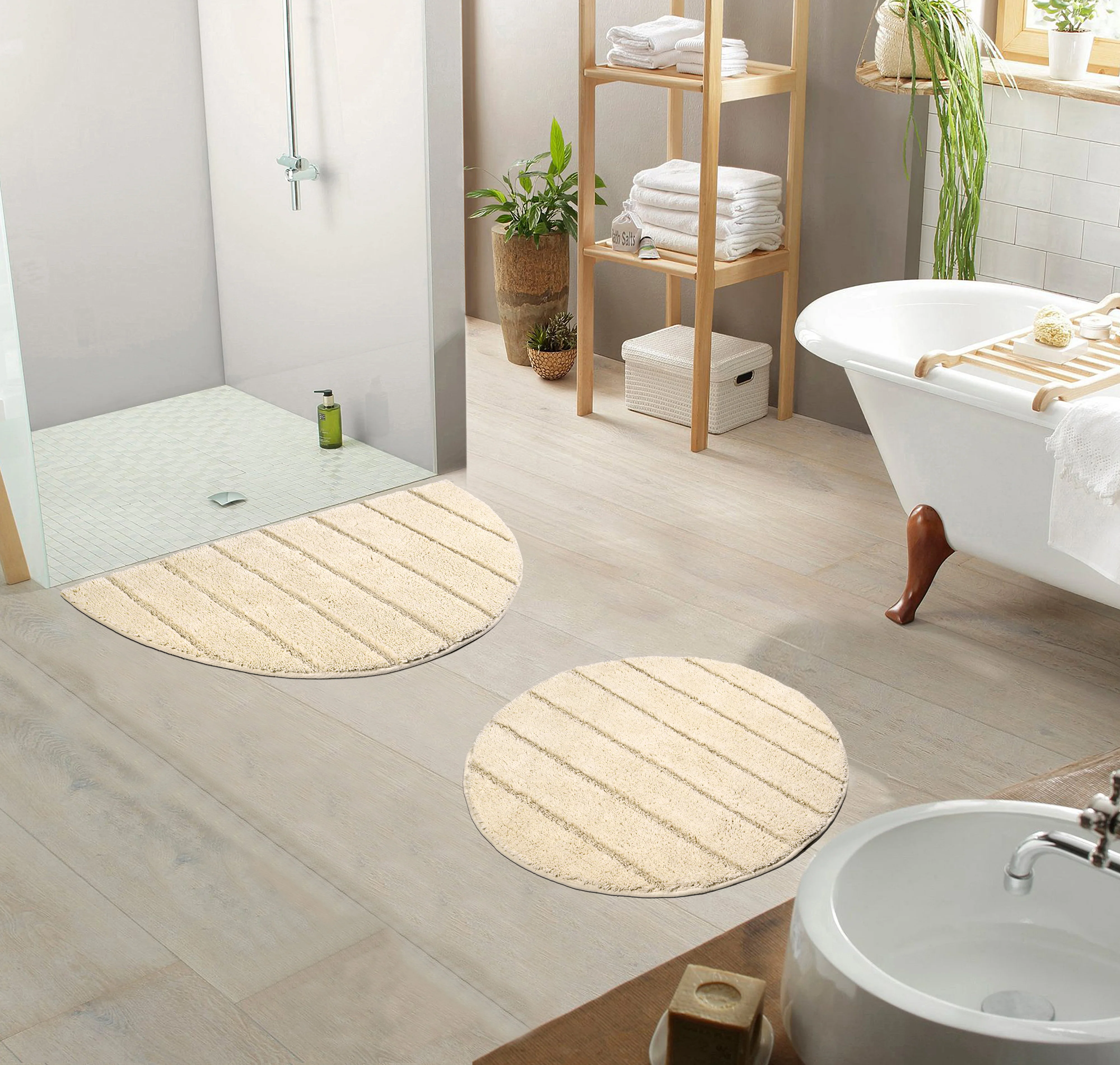 KAPRA 100% Organic Cotton Anti-Skid Bathmat | 2 Pc Set | Eco-Friendly Comfort - Image 8