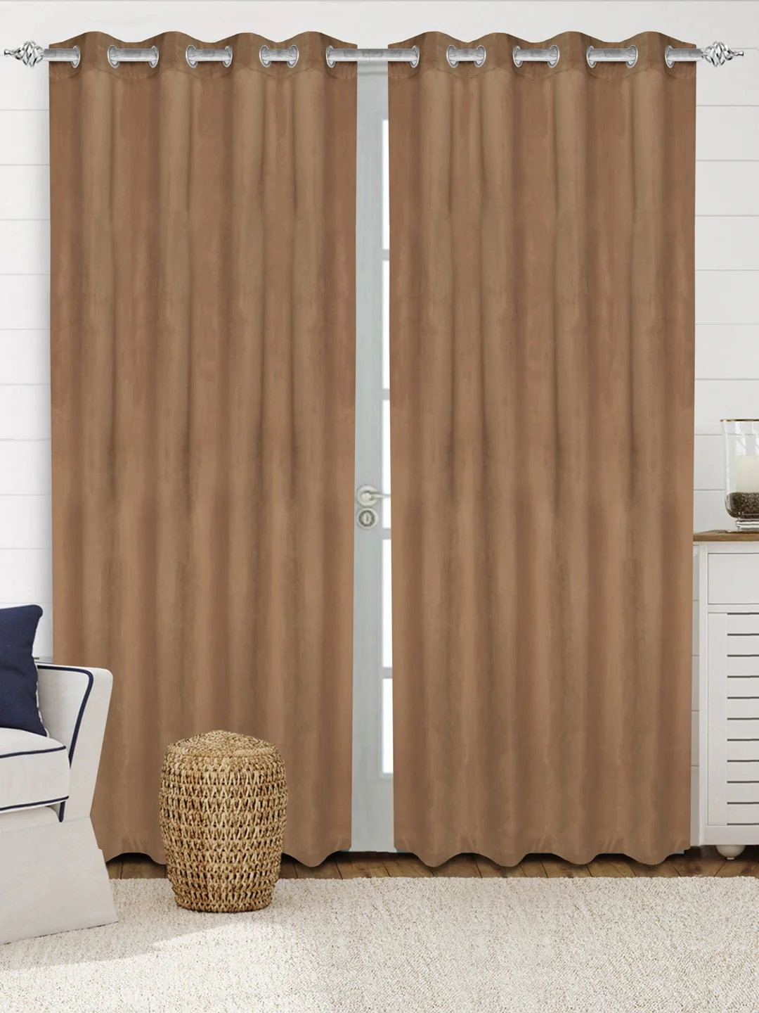 La Crème Plain Velvet Curtain | Luxe Feel & Rich Texture - Image 21