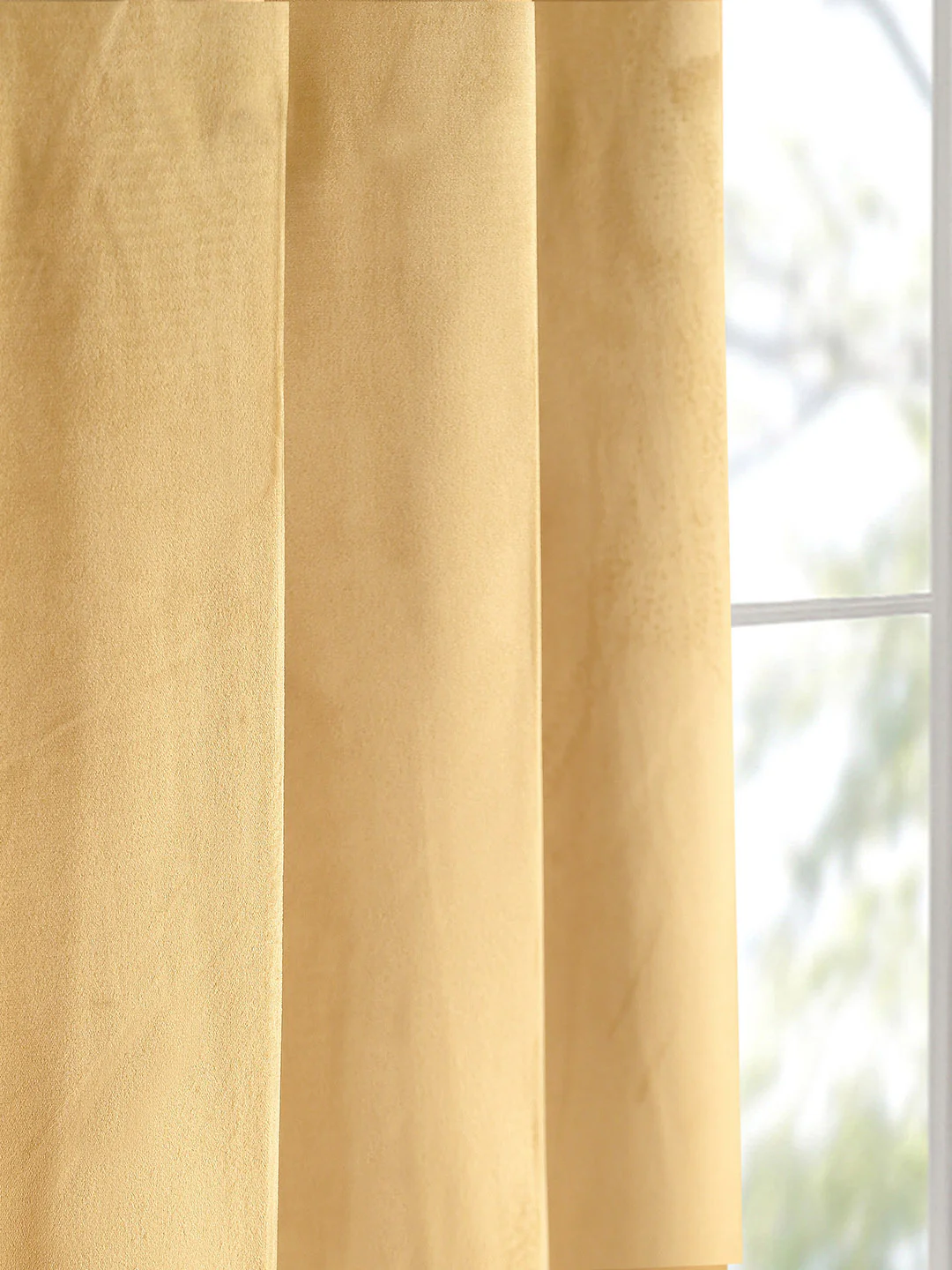 La Crème Plain Velvet Curtain | Luxe Feel & Rich Texture - Image 6