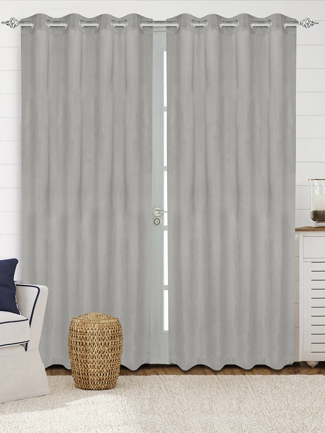 La Crème Plain Velvet Curtain | Luxe Feel & Rich Texture - Image 29