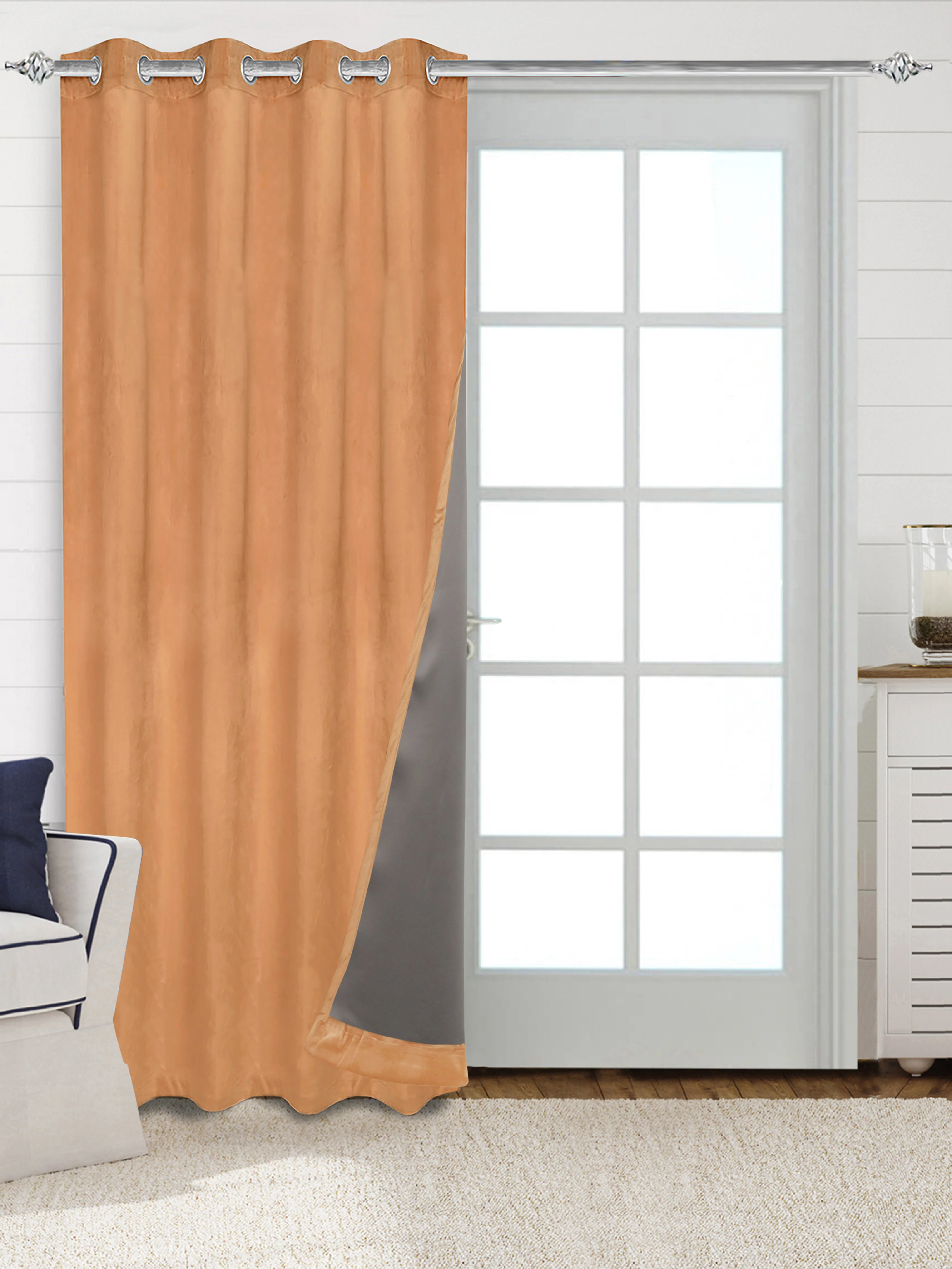 La Crème Plain Velvet Curtain | Luxe Feel & Rich Texture - Image 47
