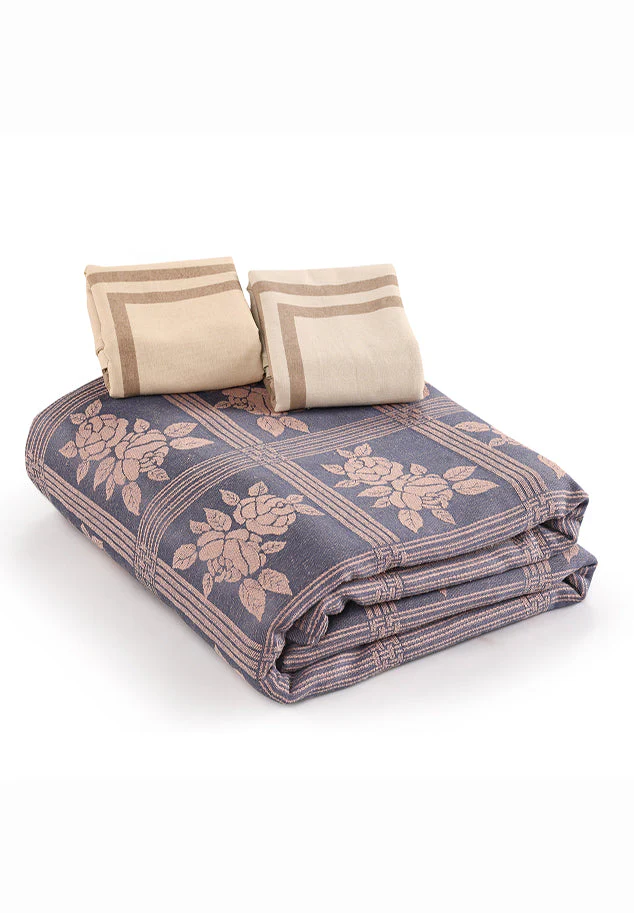 CHECKRO Cotton King Bed Sheet Set | Soft & Stylish + 2 Pillow Covers - Image 2