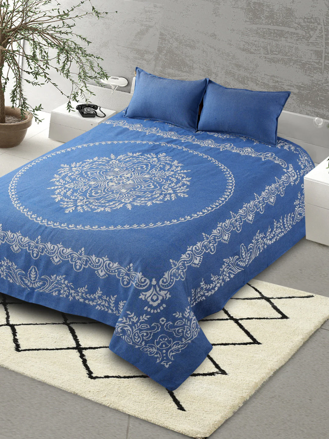 Majesty Handwoven Cotton Bed Cover Set – Luxe Finish | Smooth Handfeel - Image 4