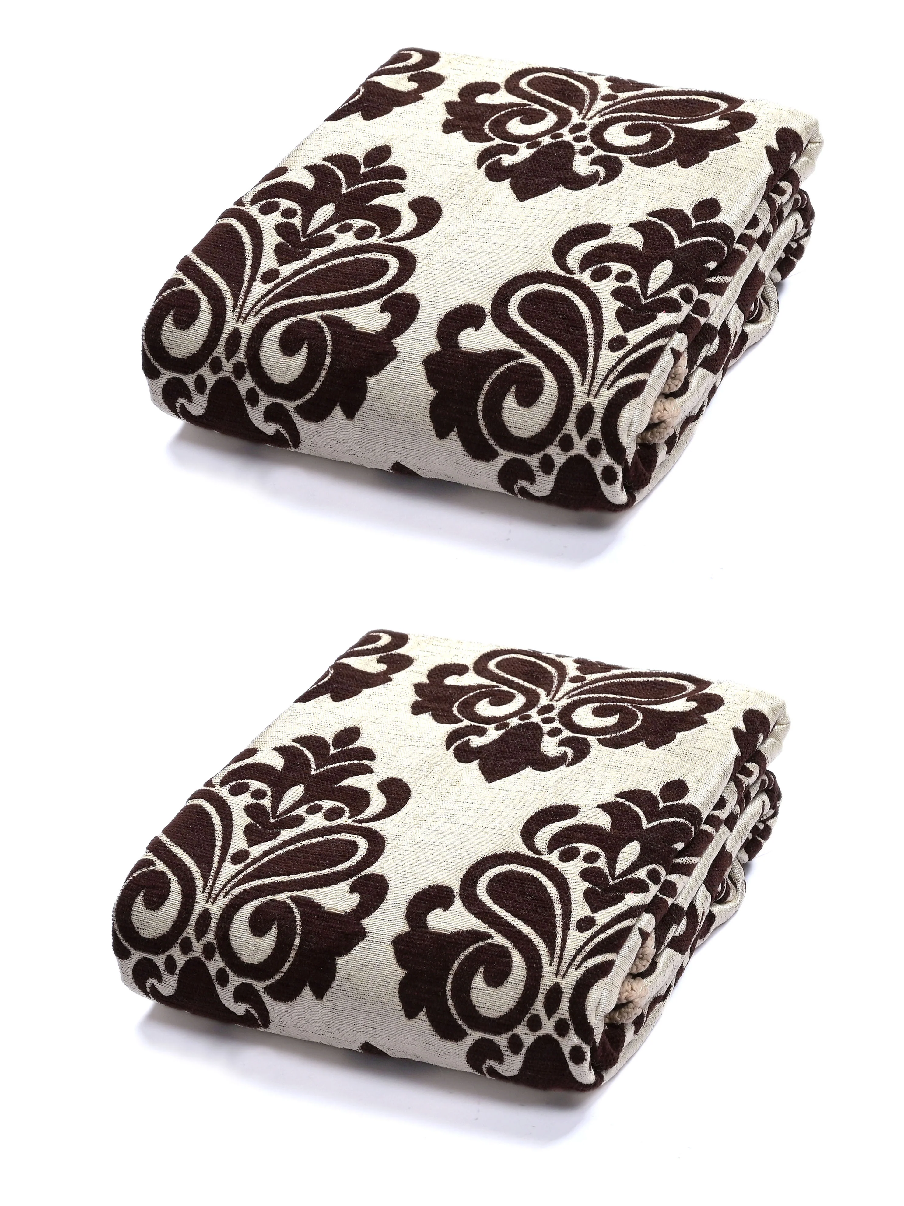 Medallion Polyester Cotton Sofa Throw Cover | Floral Emboss Design – Set 1 - Image 11
