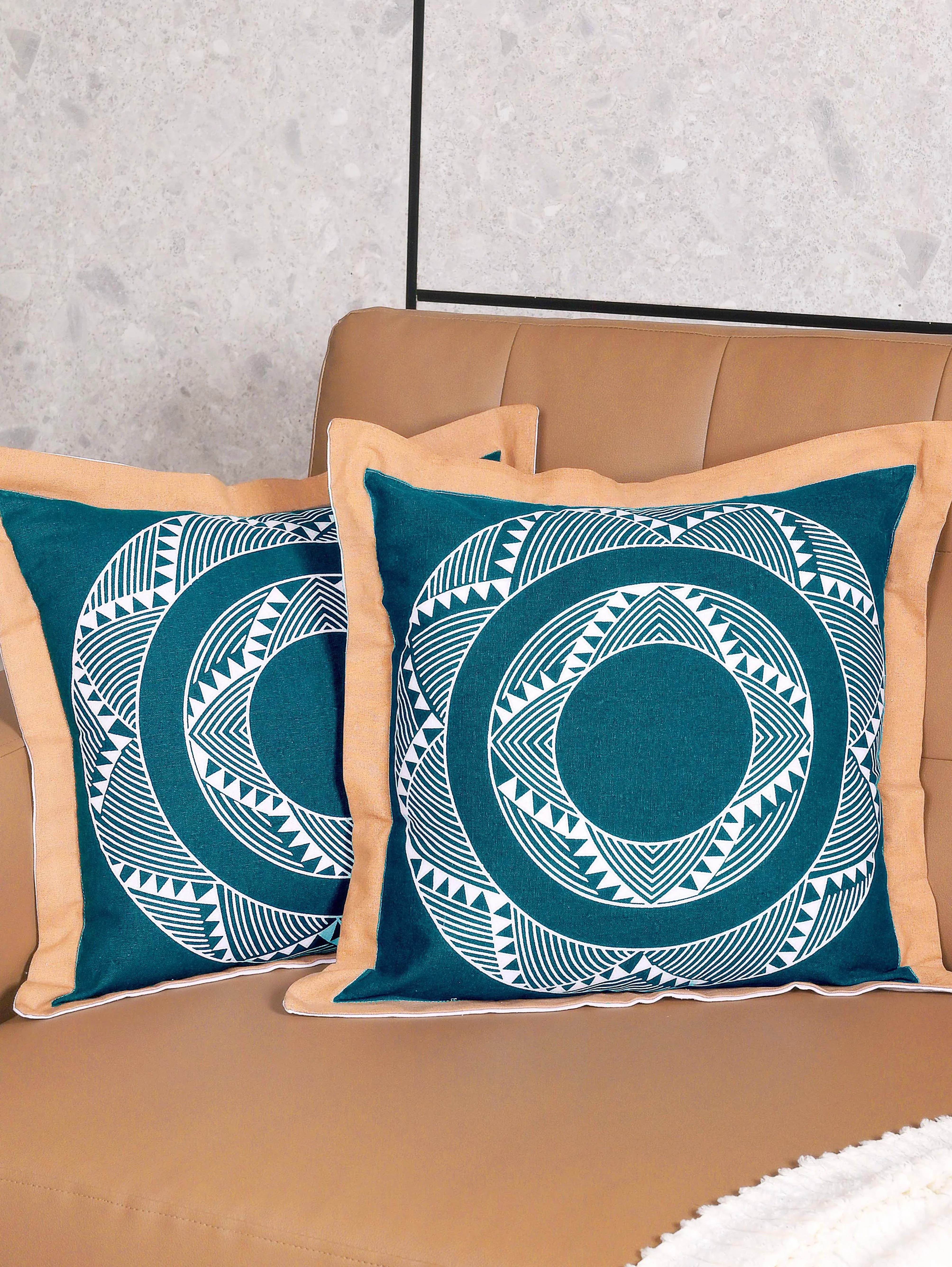 Mela Cushion Covers – Teal Hues for Bold, Contemporary Spaces