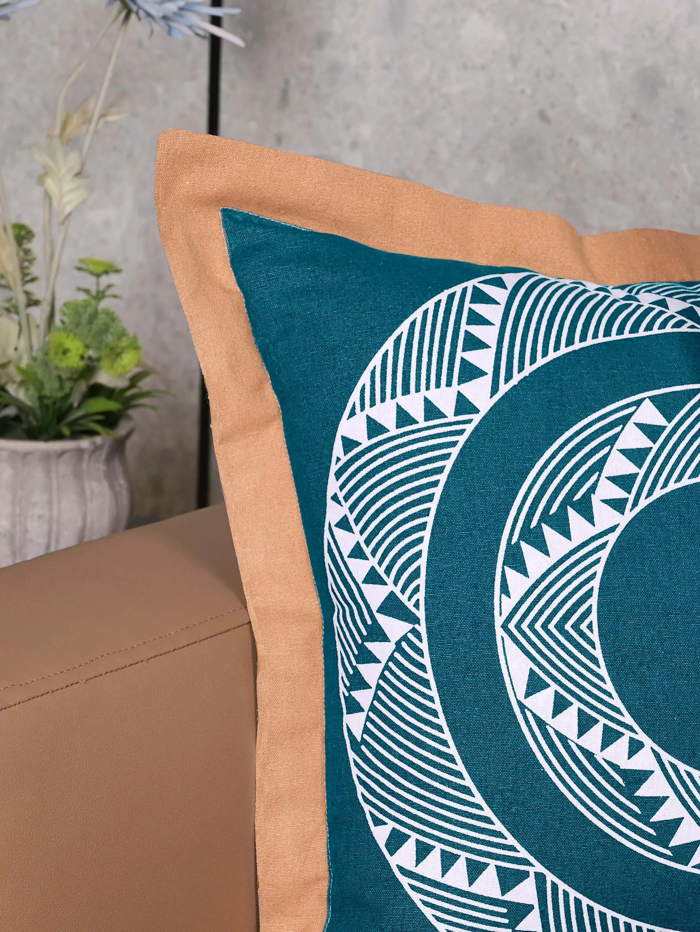 Mela Cushion Covers – Teal Hues for Bold, Contemporary Spaces - Image 4