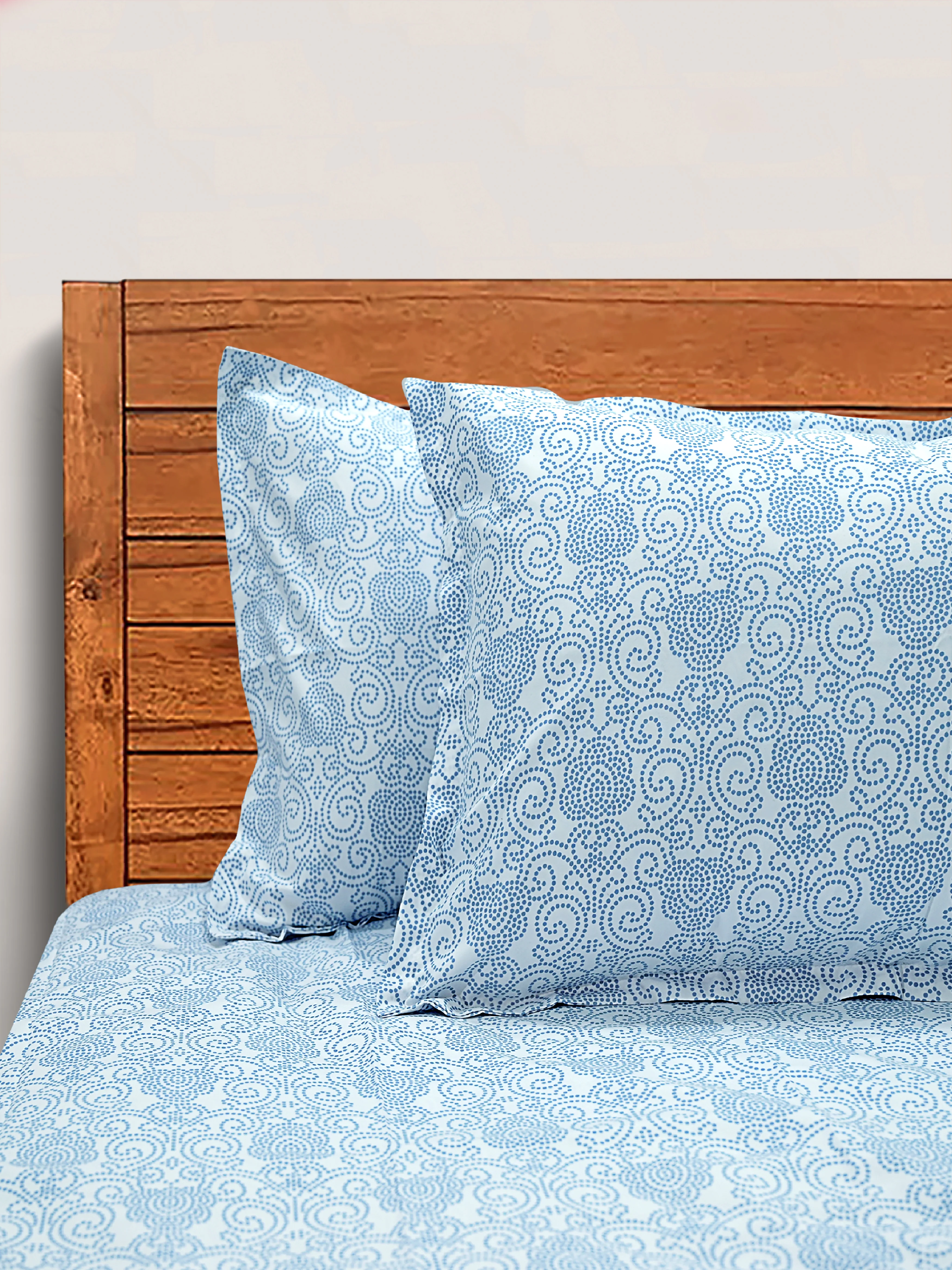 Mesh Soft Bed Sheet Set | Crisp White Finish | Includes 2 Pillow Covers - Image 4