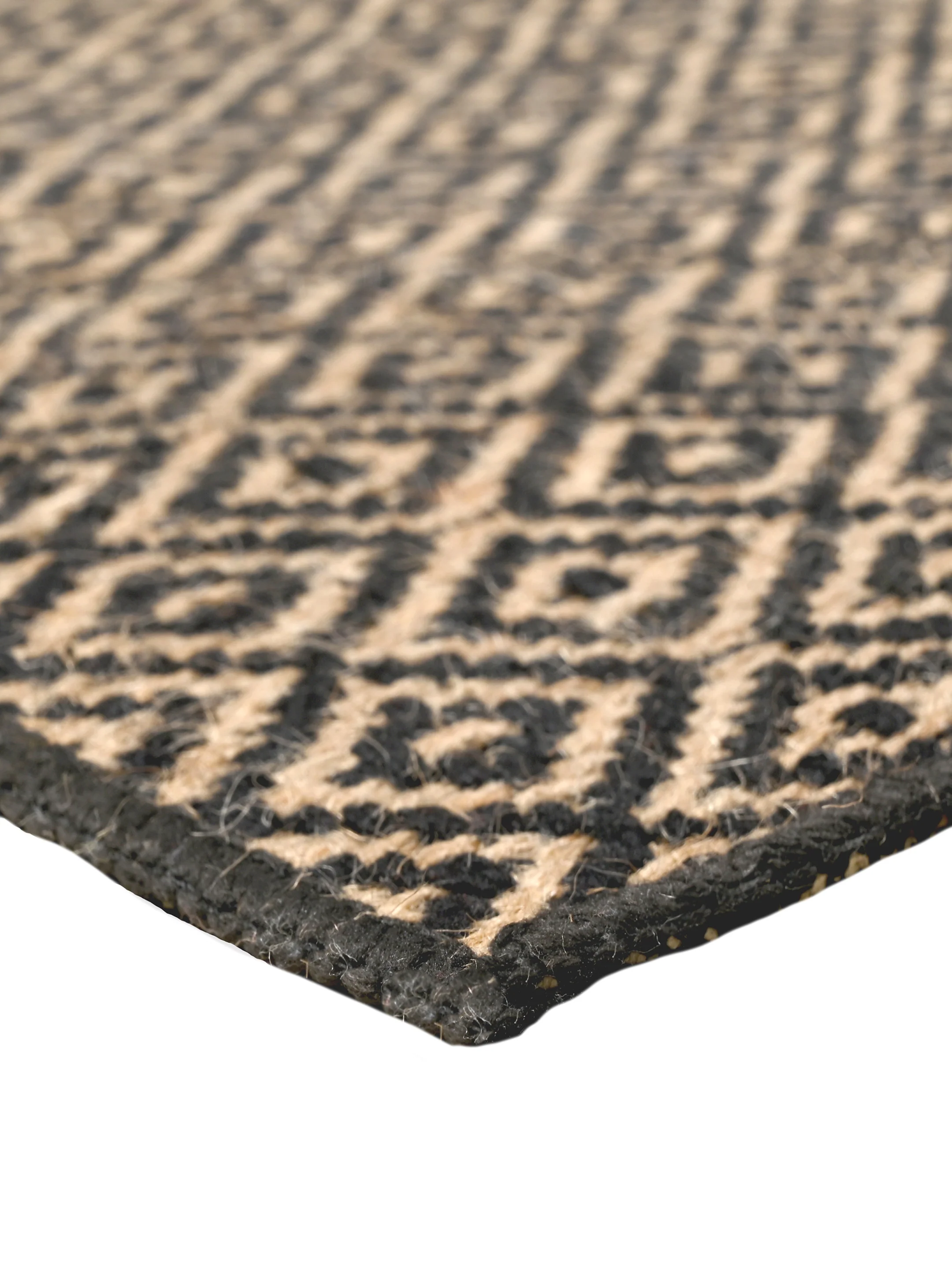 Mini Diamond Jute Cotton Woven Antiskid Carpet | Handcrafted Texture & Natural Tone - Image 6