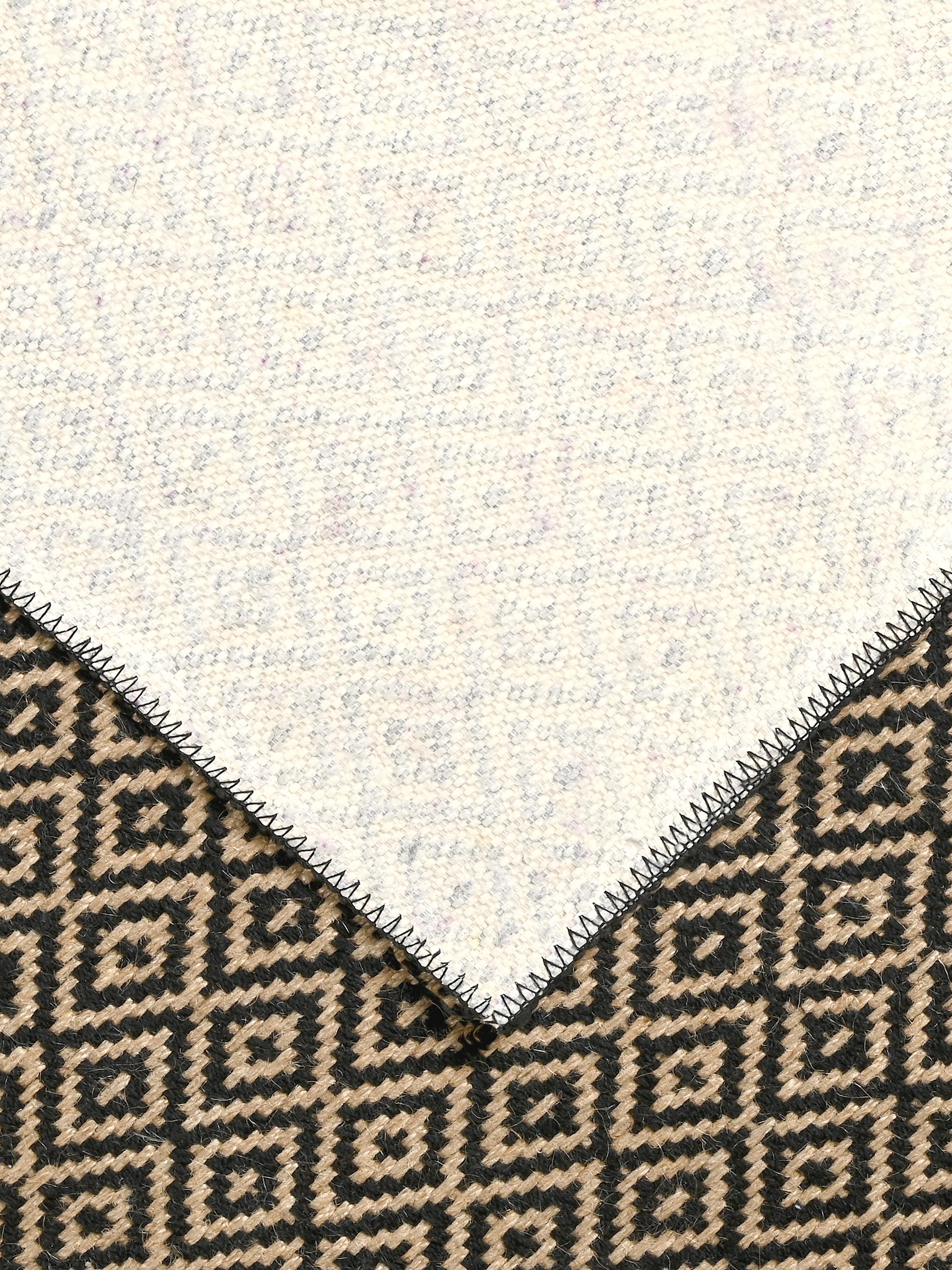 Mini Diamond Jute Cotton Woven Antiskid Carpet | Handcrafted Texture & Natural Tone - Image 7