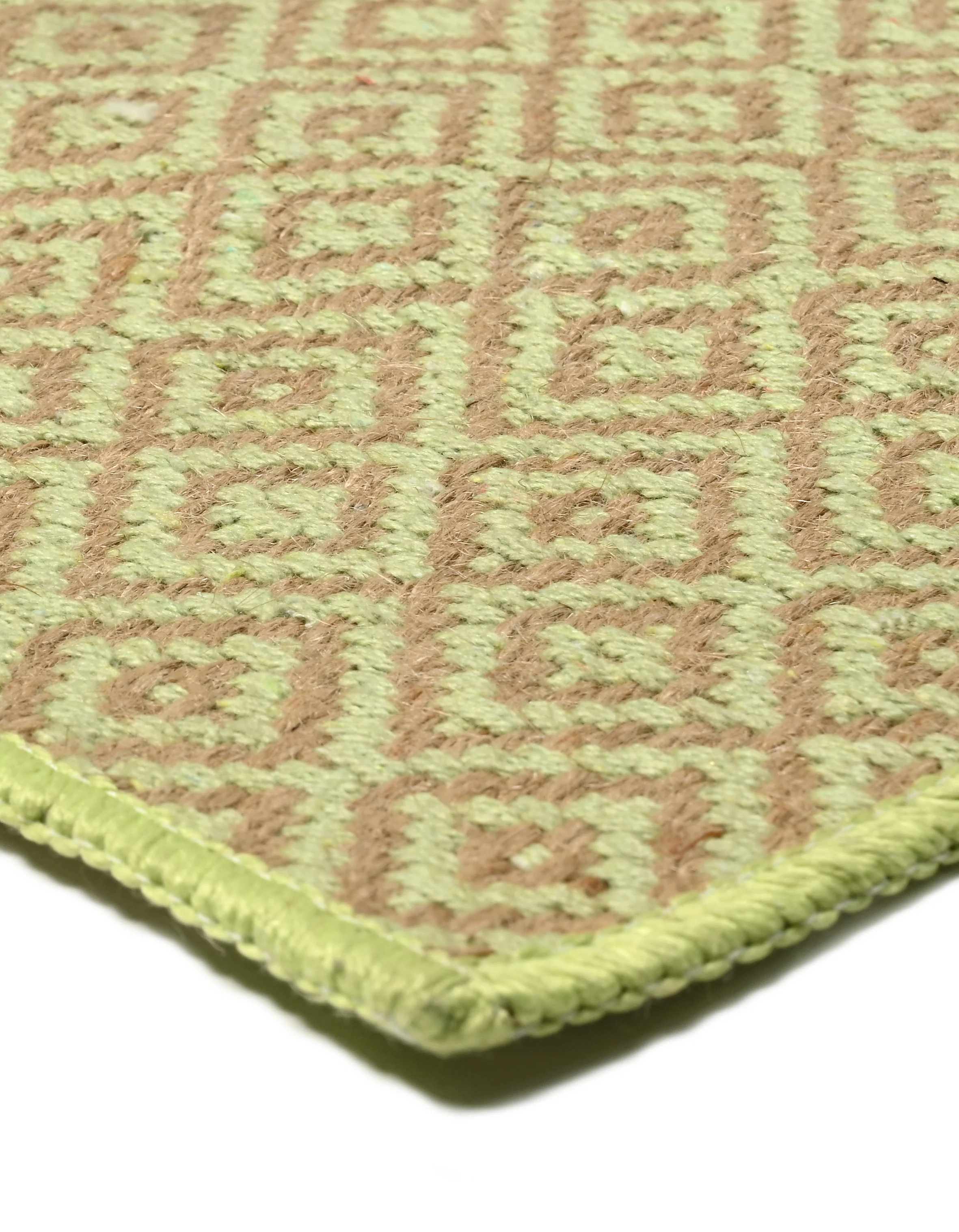 Mini Diamond Jute Cotton Woven Antiskid Carpet | Handcrafted Texture & Natural Tone - Image 5
