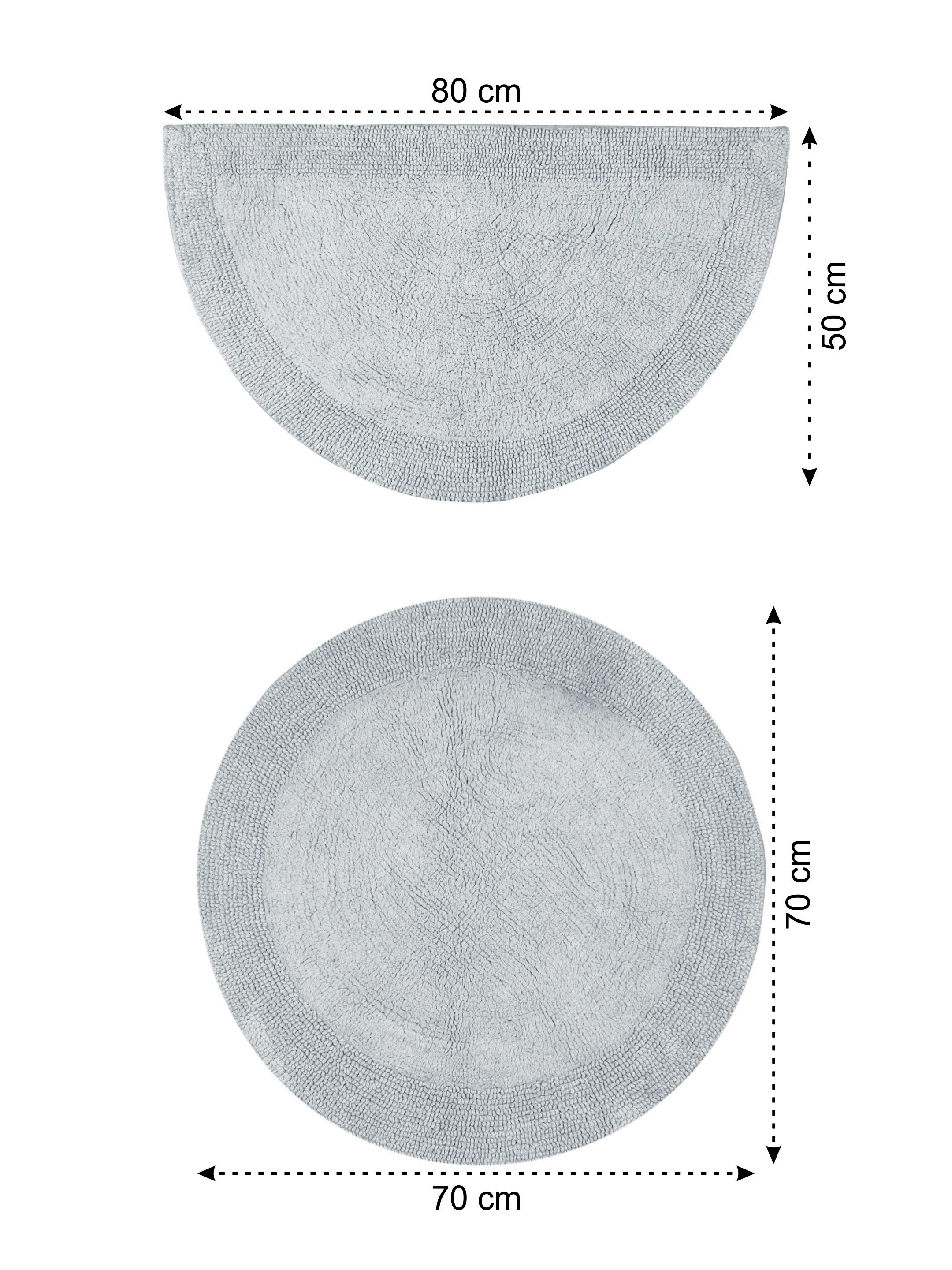 Natural 100% Organic Cotton Reversible Plush Bathmat | 2 Pc Set | Eco-Friendly Comfort - Image 6