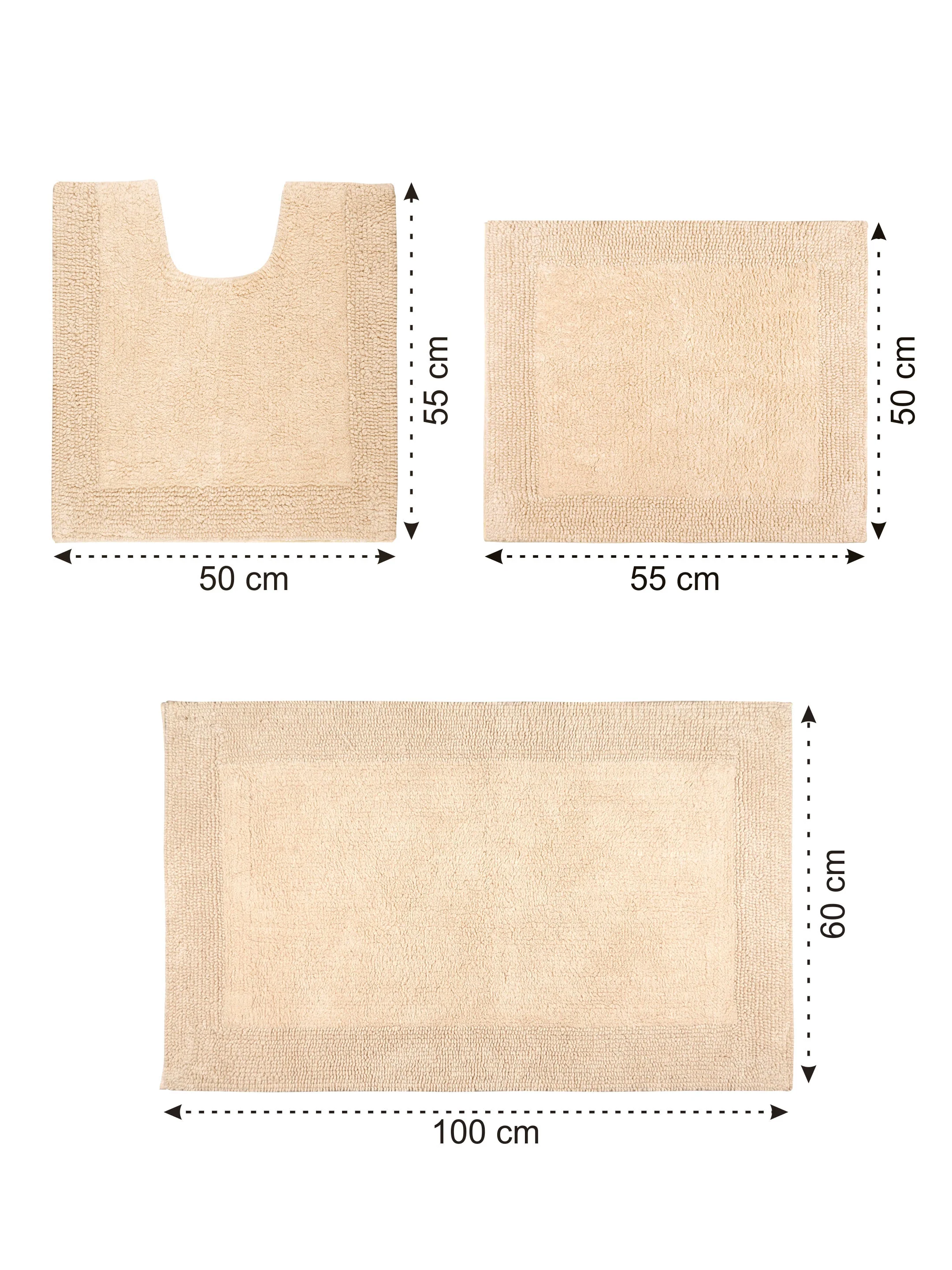 Natural 100% Organic Cotton Reversible Plush Bathmat | 3 Pc Set | Soft & Sustainable - Image 7