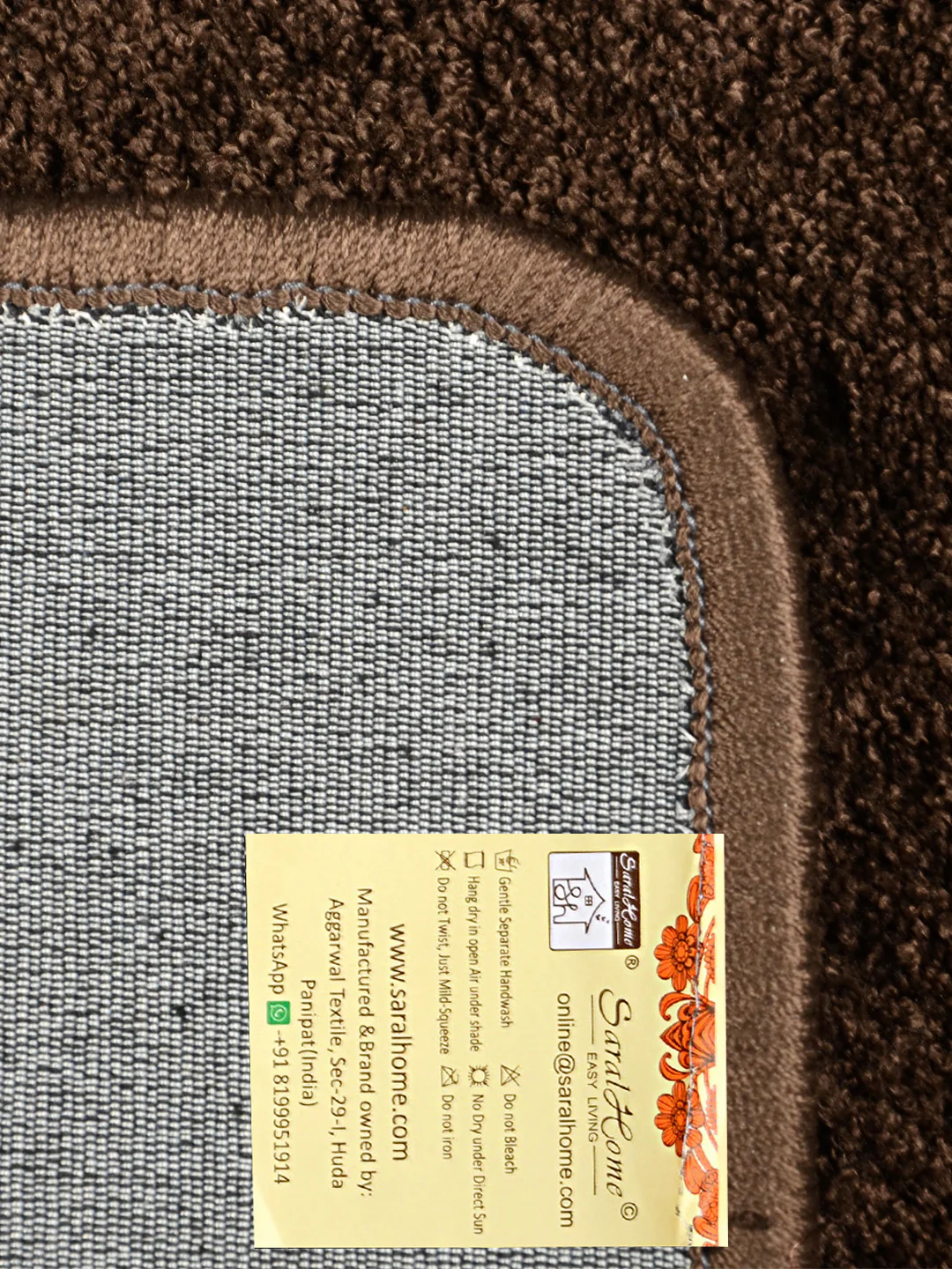 NEO Shaggy Yarn Anti-Skid Bedside Runner | Plush Feel & Slip-Resistant Base - Image 12