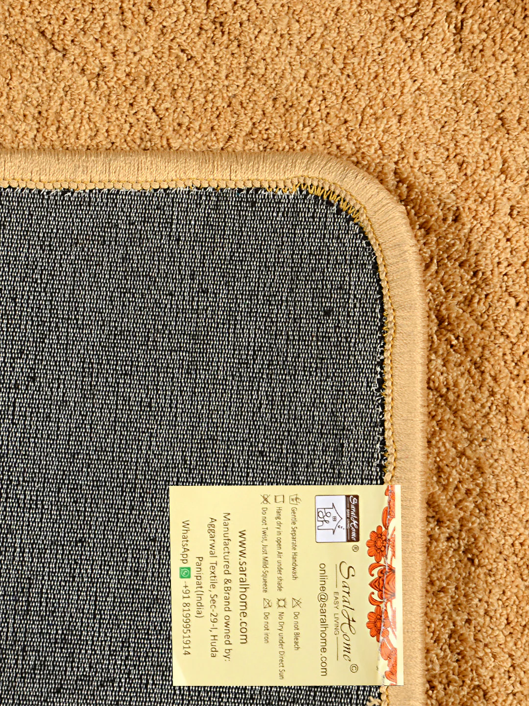 NEO Shaggy Yarn Anti-Skid Bedside Runner | Plush Feel & Slip-Resistant Base - Image 8
