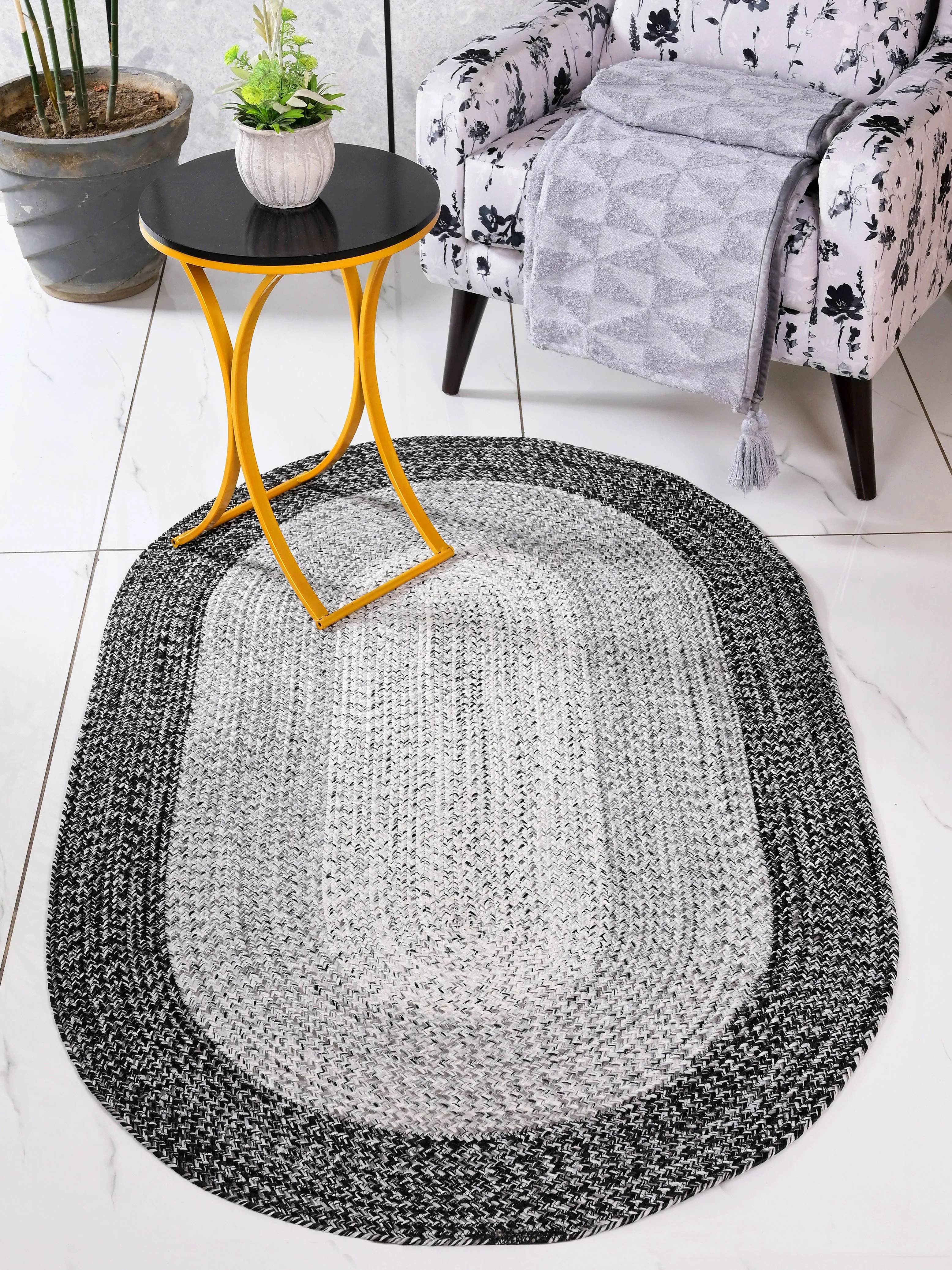 OiC Robust Oval Braided Rug | Heavy-Duty Indoor Outdoor Carpet - Image 12
