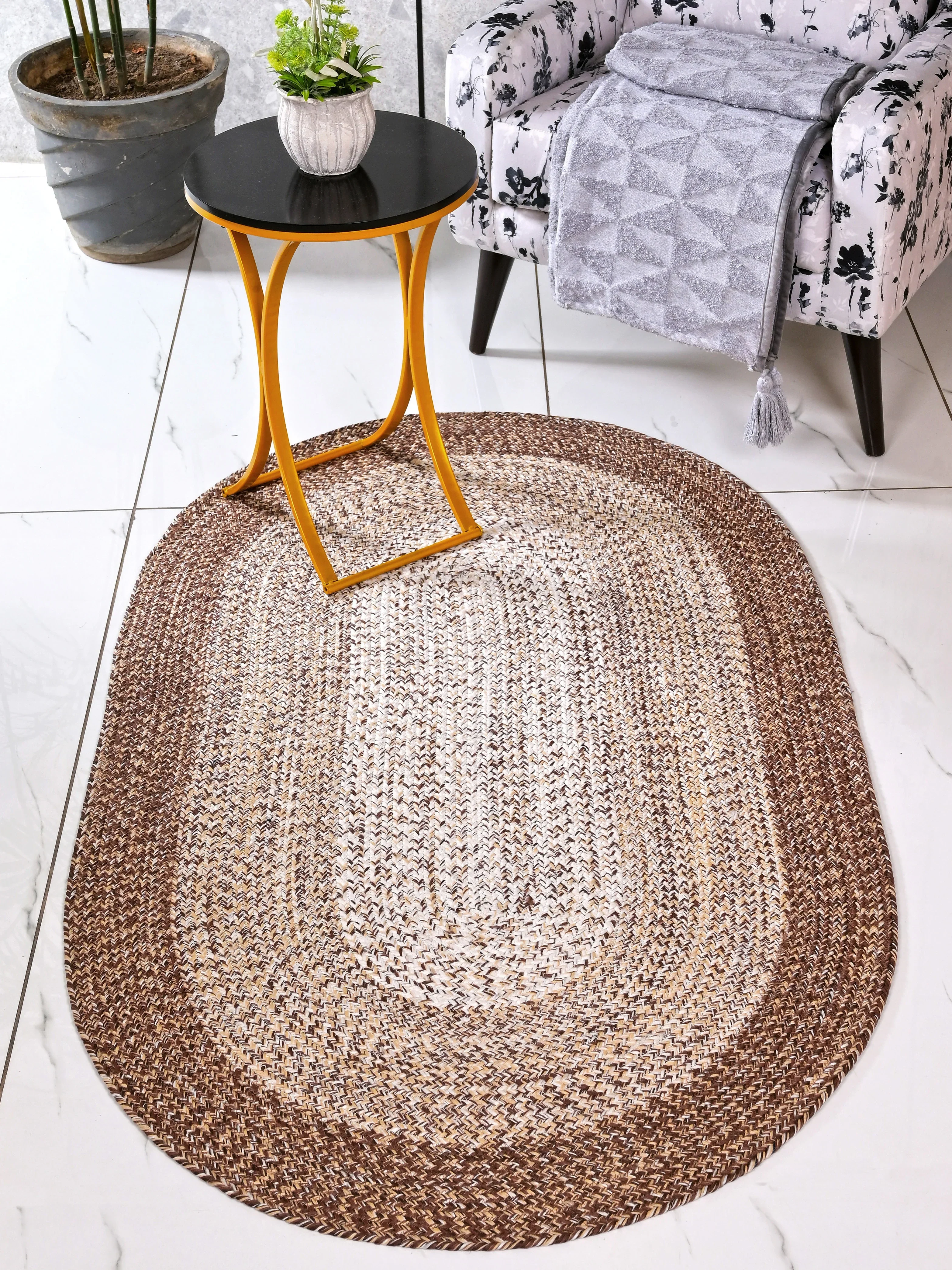 OiC Robust Oval Braided Rug | Heavy-Duty Indoor Outdoor Carpet - Image 6