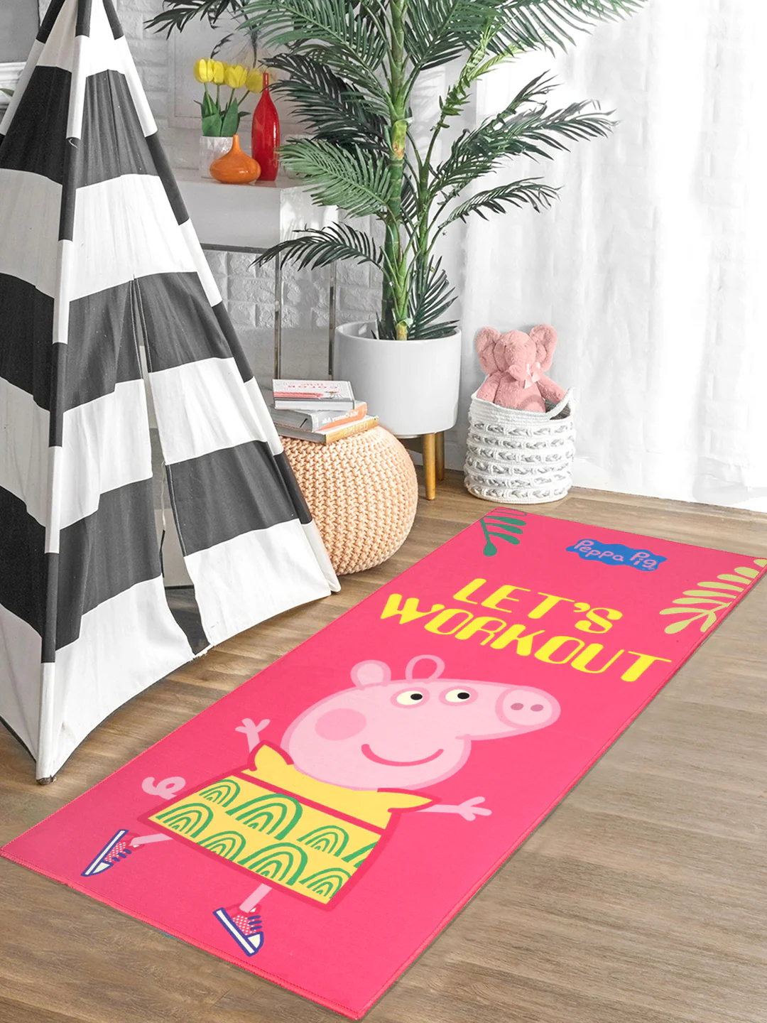 Peppa Pig Anti-Slip Yoga Mat – 60x130 cm | Fun Printed Mat with Carry Bag
