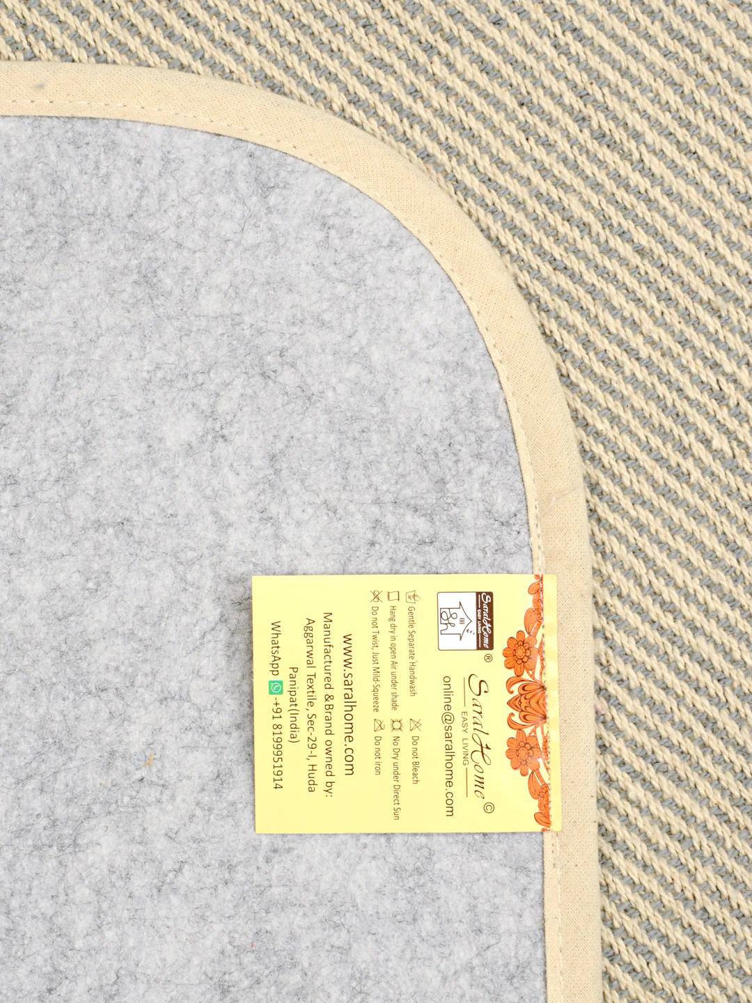 Plain Solid Cotton Anti-Slip Yoga Mat | Polyester Backing | Cushion Comfort - Image 16