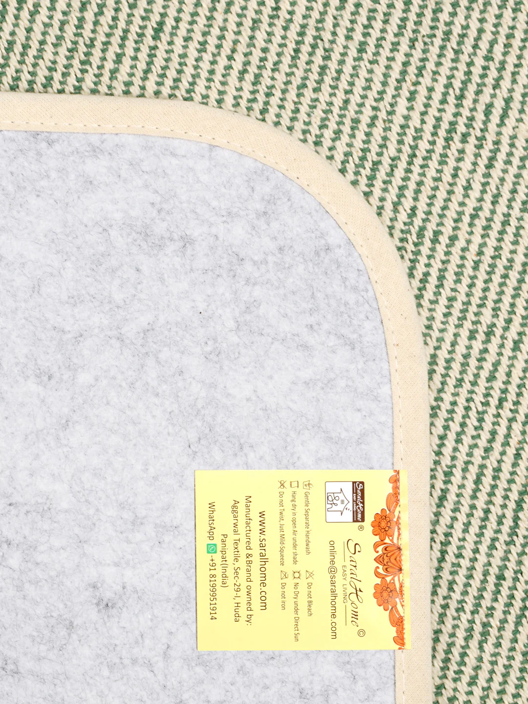 Plain Solid Cotton Anti-Slip Yoga Mat | Polyester Backing | Cushion Comfort - Image 20
