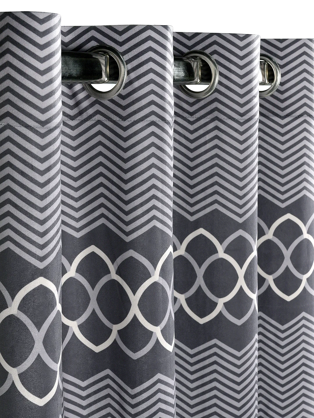 QUITE SPACE Velvet Digital Print Curtain | Stylish & Modern Design - Image 5