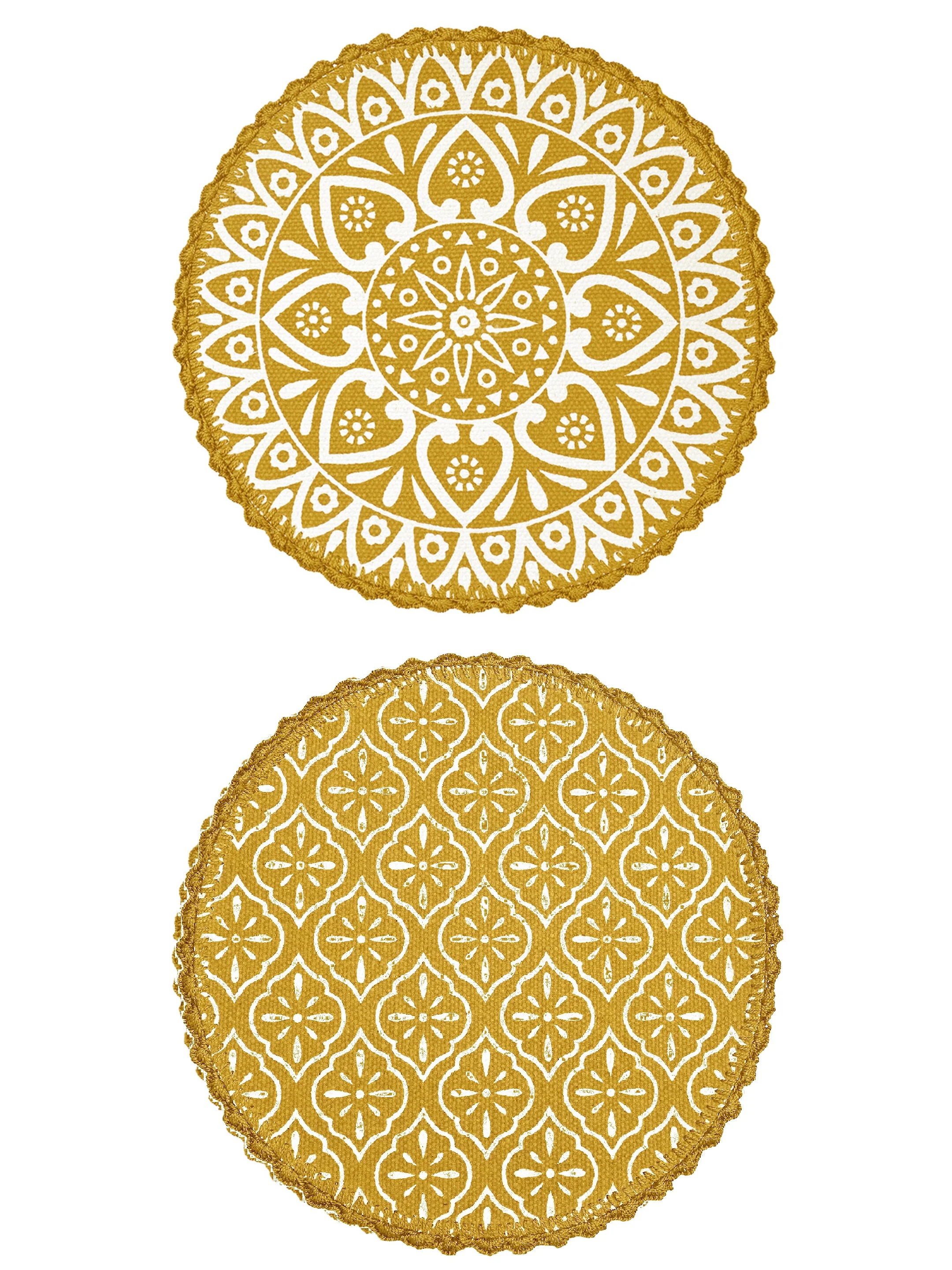 Crochet Round Table Mat with Fringe Edges | Handmade Anti-Skid Decorative Piece - Image 20