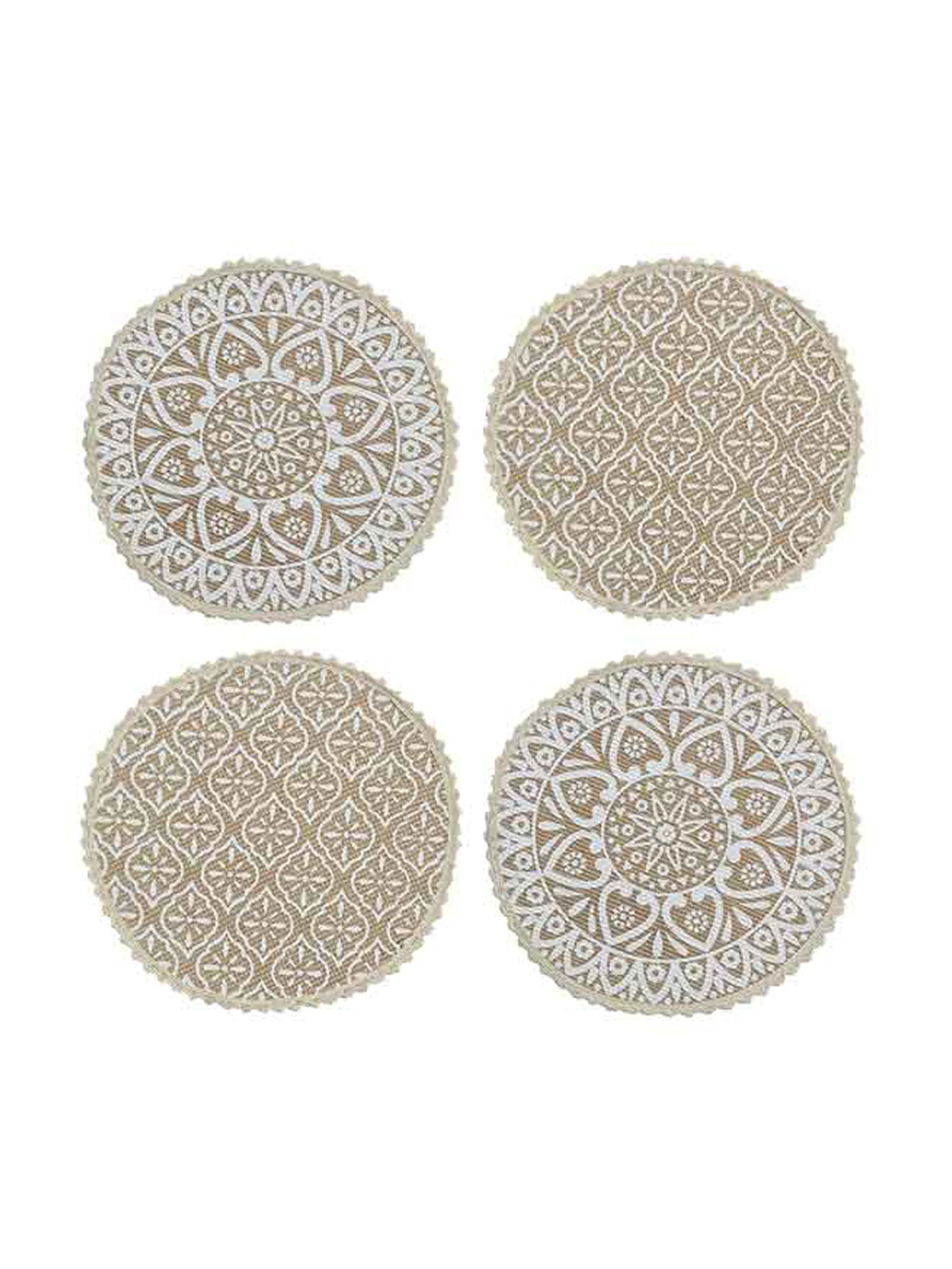 Crochet Round Table Mat with Fringe Edges | Handmade Anti-Skid Decorative Piece - Image 21