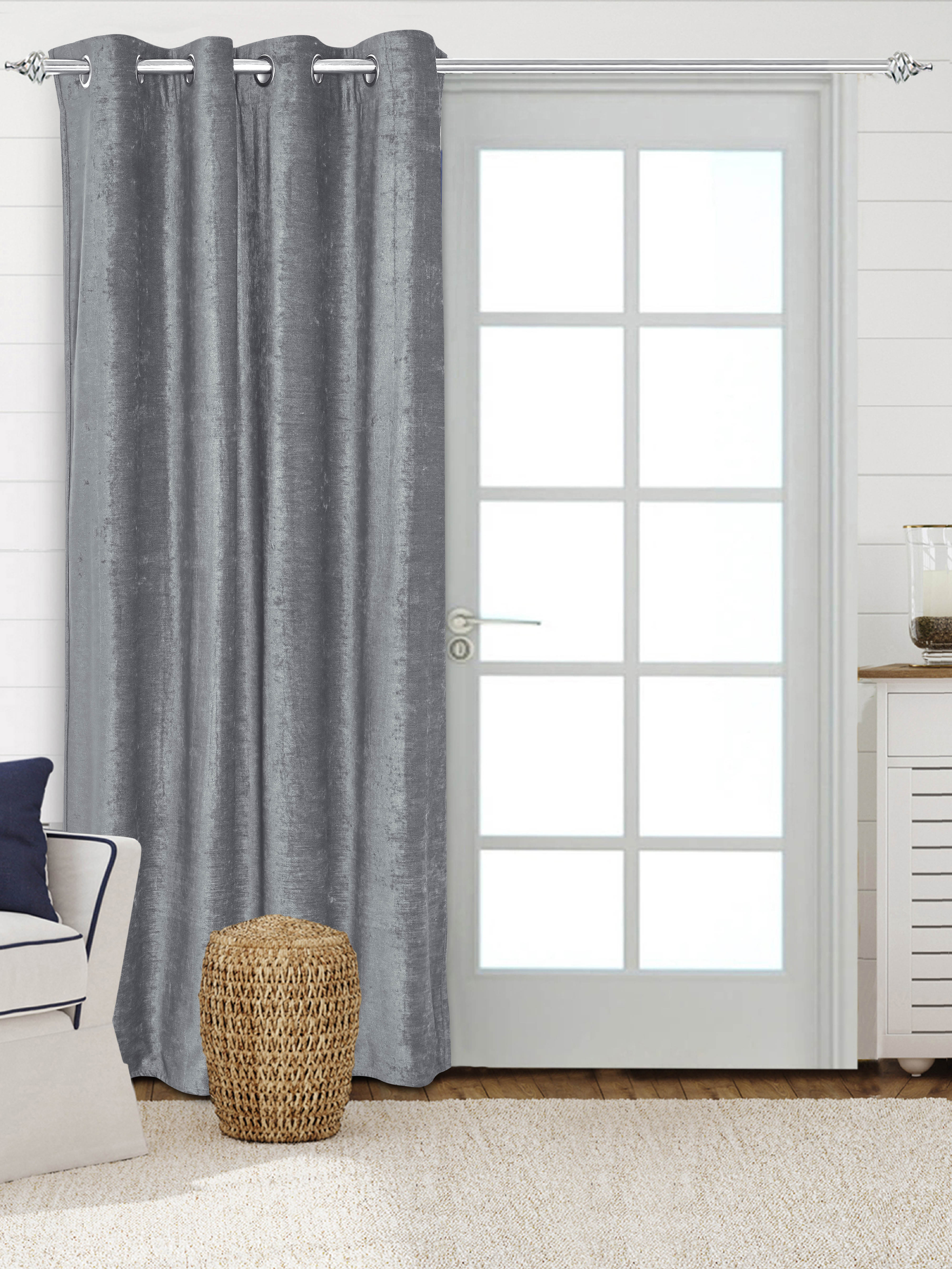 Reversible Glaze Blackout Curtain | Double Sided Satin & Velvet | Washable Non-Fading Non Shrinking - Image 5