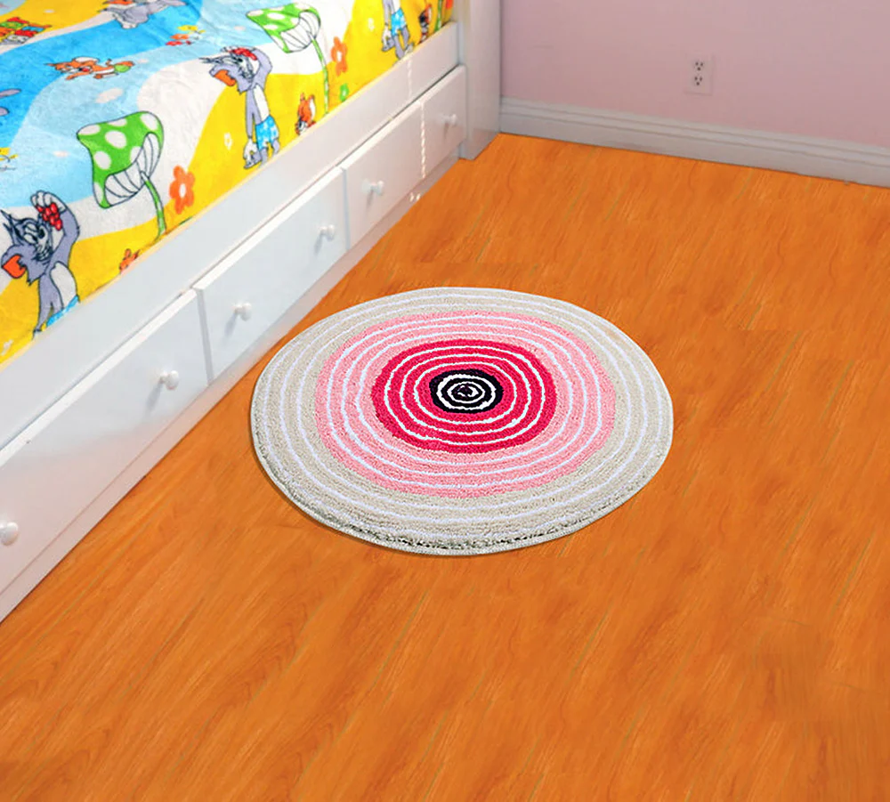 Rings Shape Micro Bathmat – Soft Texture Design