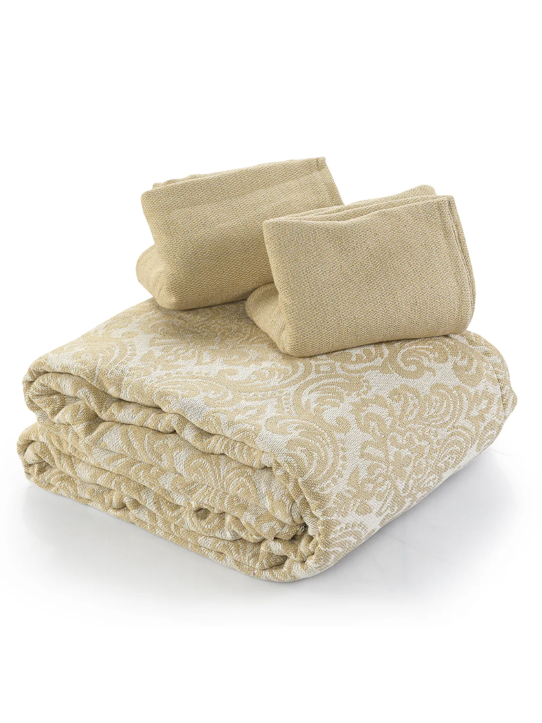 Royalty Handwoven Cotton Bed Cover Set – Rich Damask Weave | Regal Appeal - Image 7
