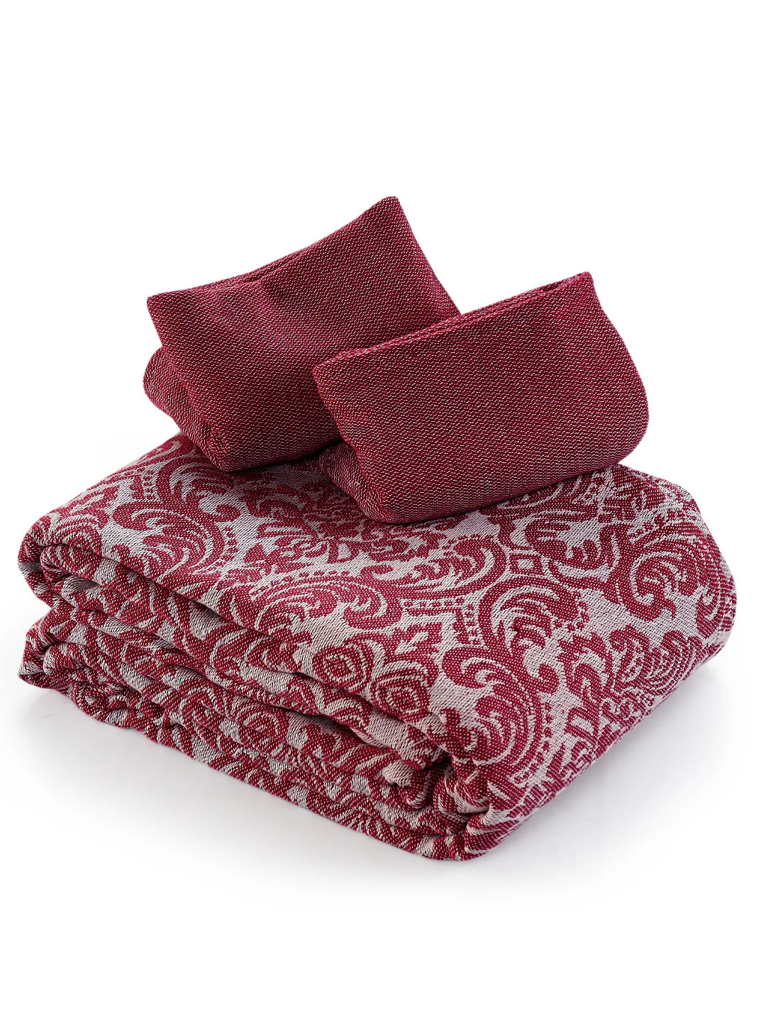 Royalty Handwoven Cotton Bed Cover Set – Rich Damask Weave | Regal Appeal - Image 3