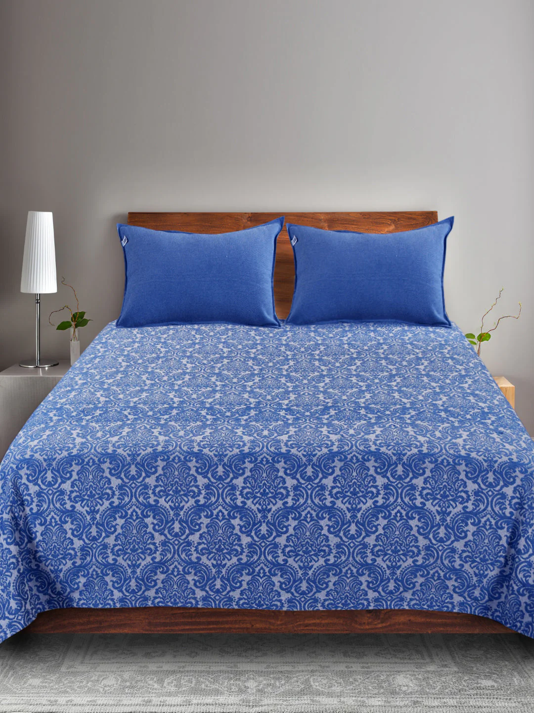 Royalty Handwoven Cotton Bed Cover Set – Rich Damask Weave | Regal Appeal - Image 9
