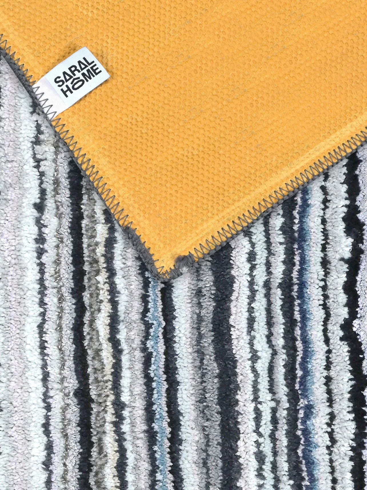 VIBE Microfiber Striped Runner | Anti-Skid Backing | Modern Design - Image 8