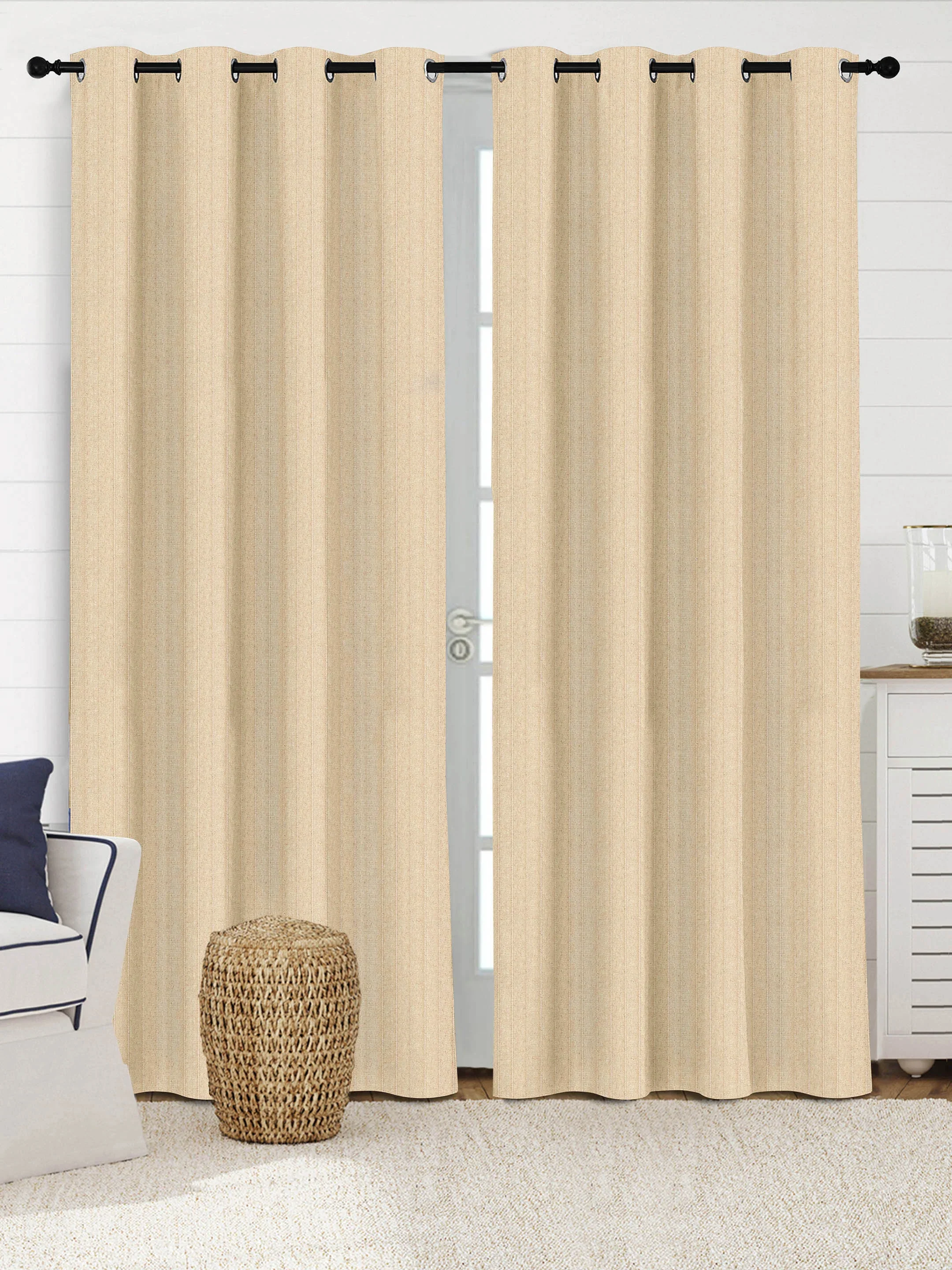 Chawla Handmade Cotton Curtains | Stripes Pattern - Image 15