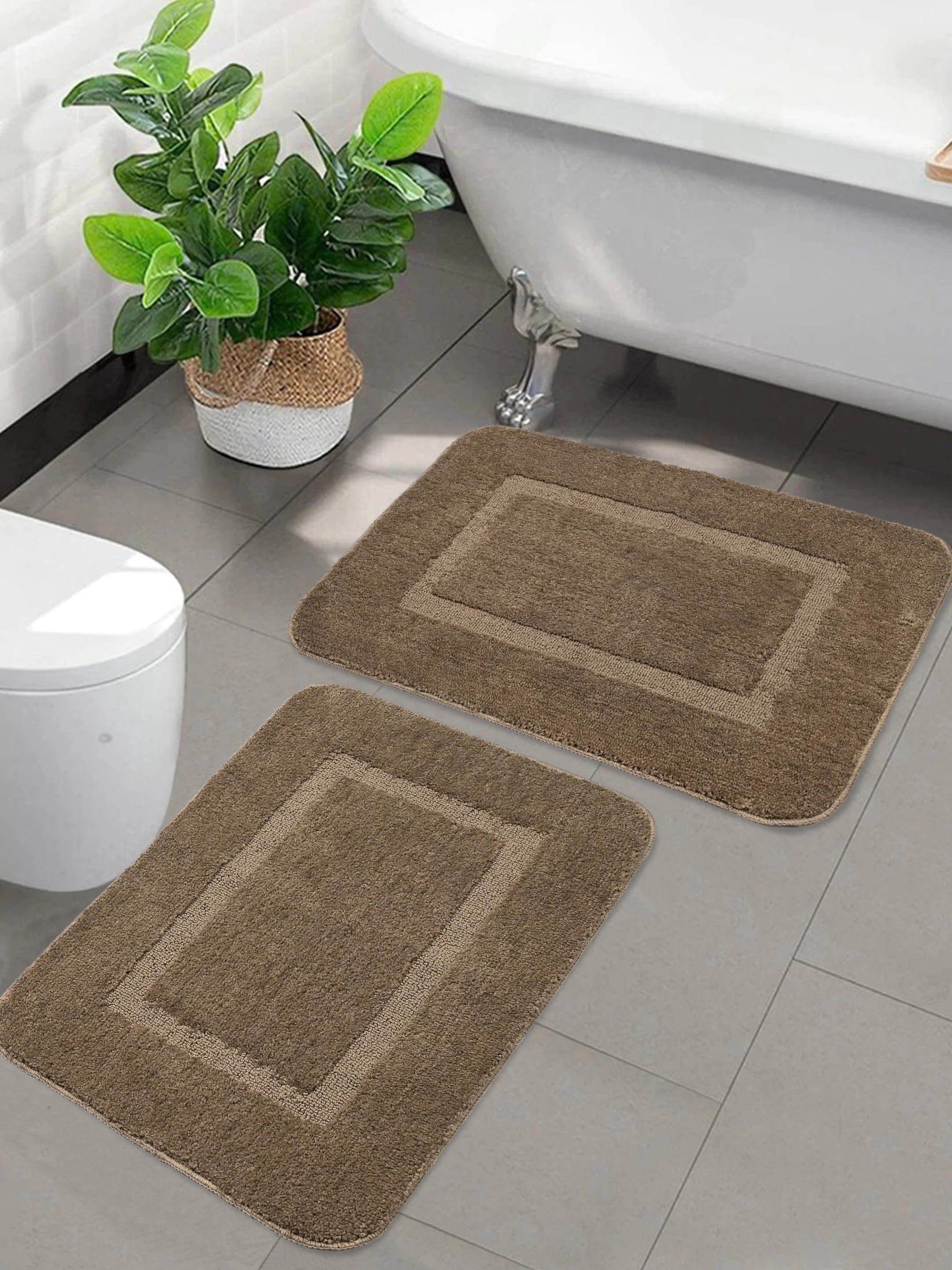 Soft Anti-Slip Bathmat with Good Morning Print | Water Absorbent, Washable & Quick Dry Mat - Image 13