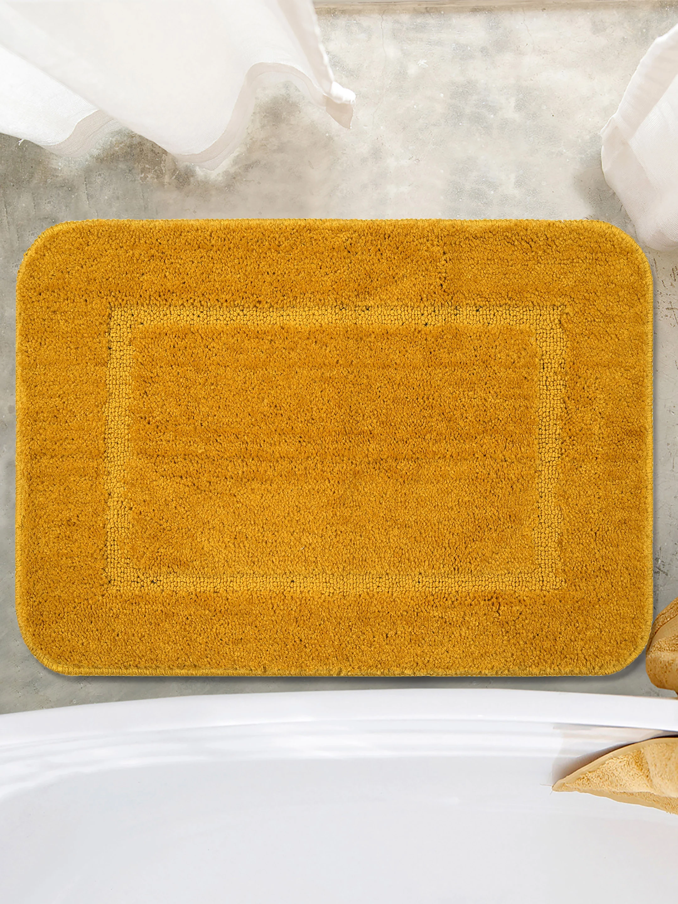Soft Anti-Slip Bathmat with Good Morning Print | Water Absorbent, Washable & Quick Dry Mat - Image 26