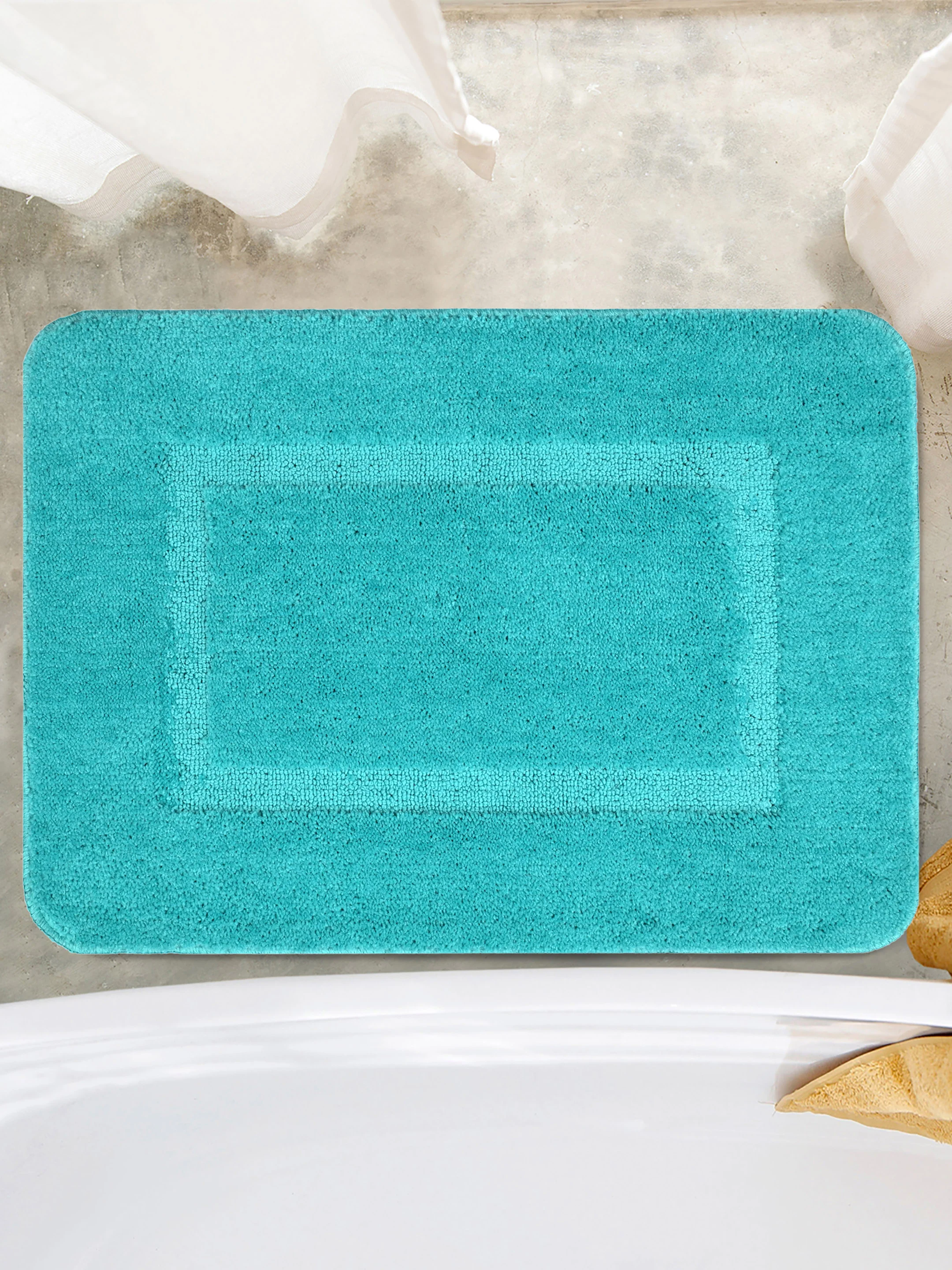 Soft Anti-Slip Bathmat with Good Morning Print | Water Absorbent, Washable & Quick Dry Mat - Image 31