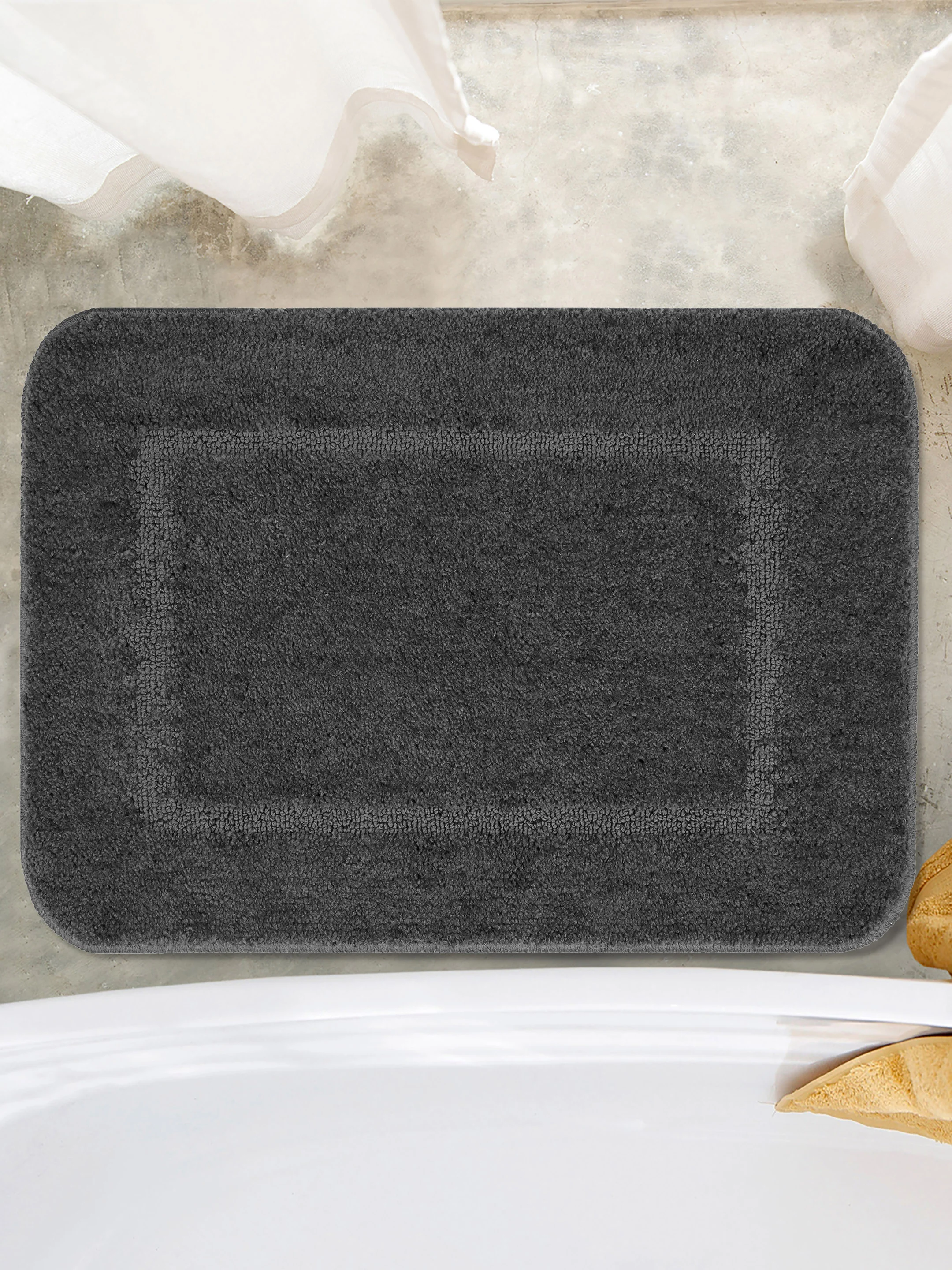 Soft Anti-Slip Bathmat with Good Morning Print | Water Absorbent, Washable & Quick Dry Mat - Image 8