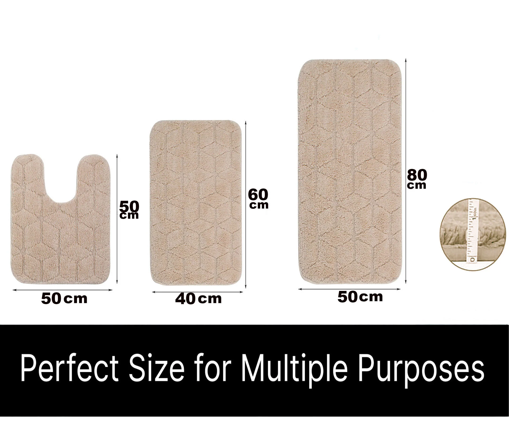 BARFI Soft Anti-Slip Bath Set | Elegant Geometric Pattern & Premium Grip - Image 13