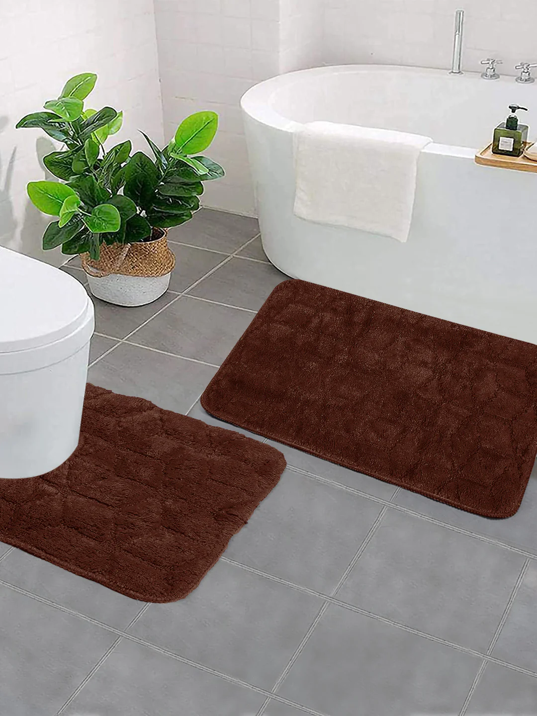 BARFI Soft Anti-Slip Bath Set | Elegant Geometric Pattern & Premium Grip - Image 42
