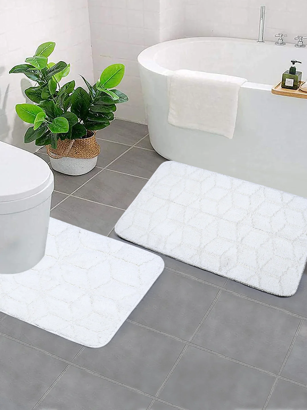 BARFI Soft Anti-Slip Bath Set | Elegant Geometric Pattern & Premium Grip - Image 59