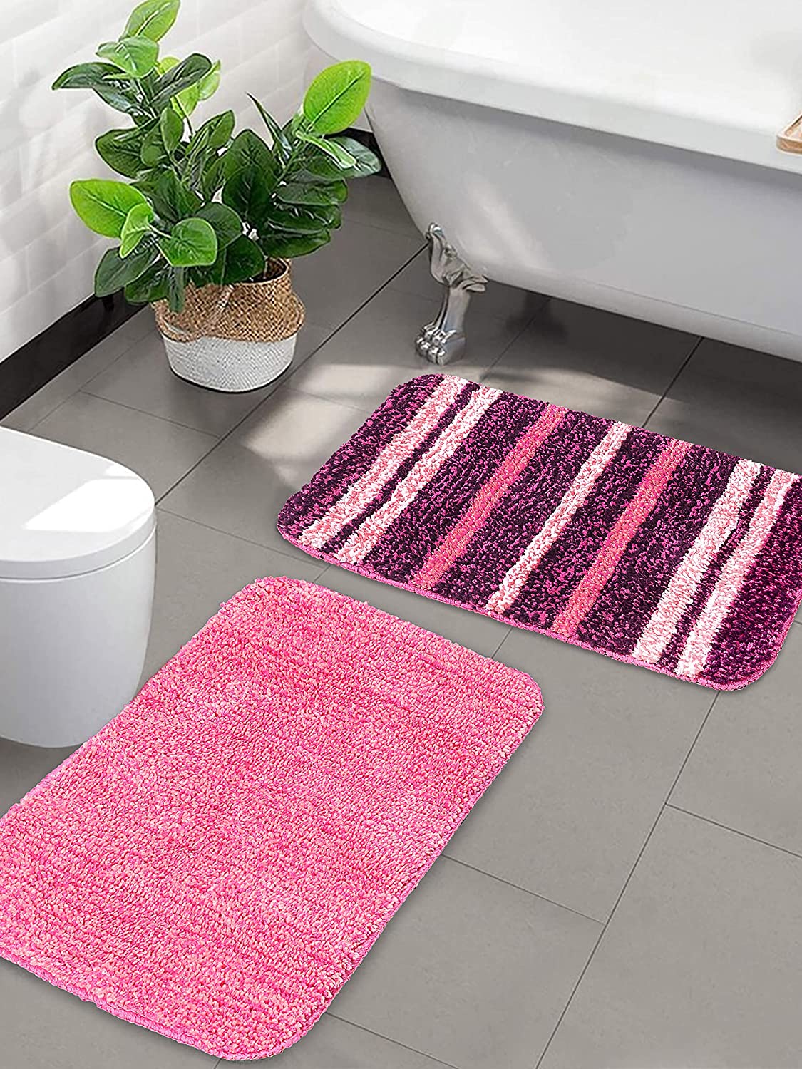 STRIPE Soft Anti-Slip Bathmat | Classic Pattern with Strong Grip Base - Image 51