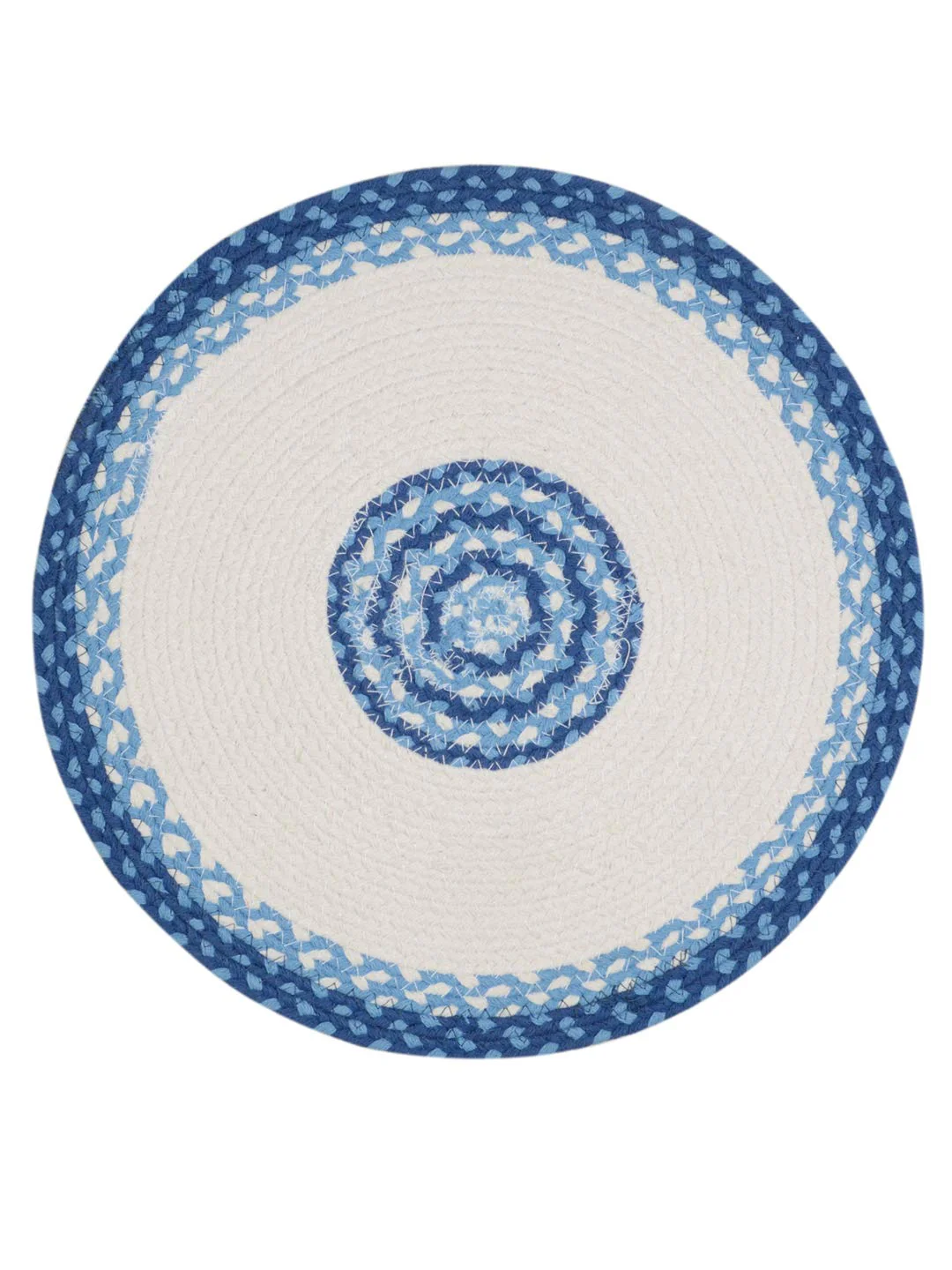 Blue Cotton Printed Table Mat - Pack of 2 pc, 38x38 Cms - Image 2