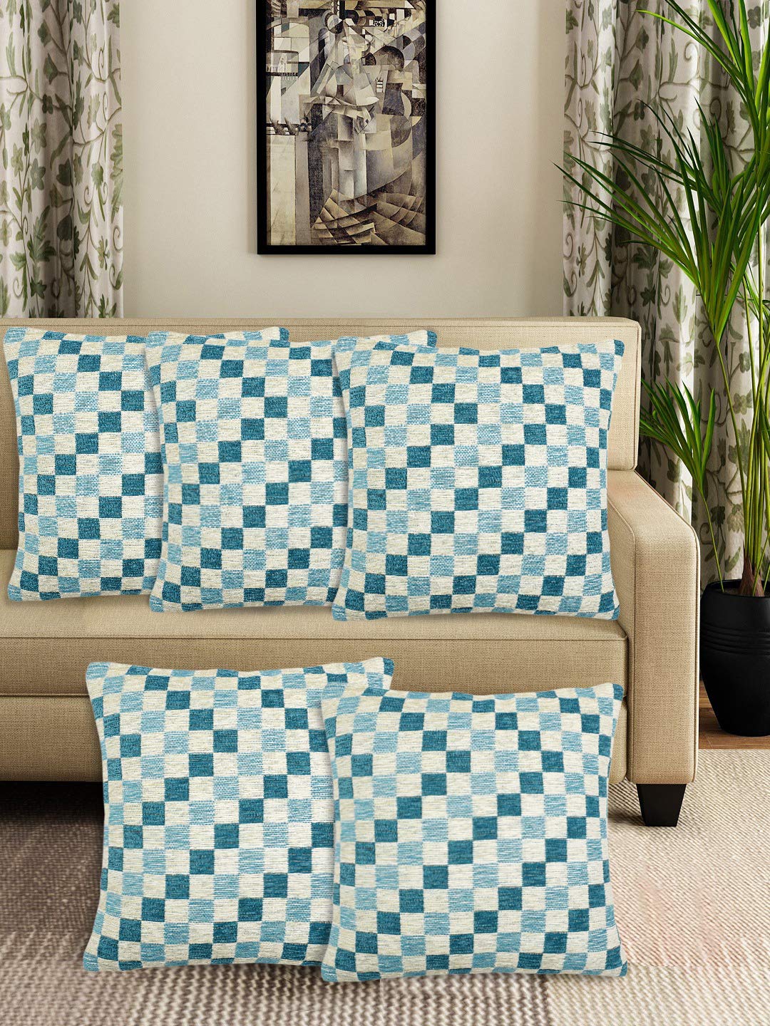 Checkers Cushion Covers | Modern Geometric Design (Set of 2) - Image 21