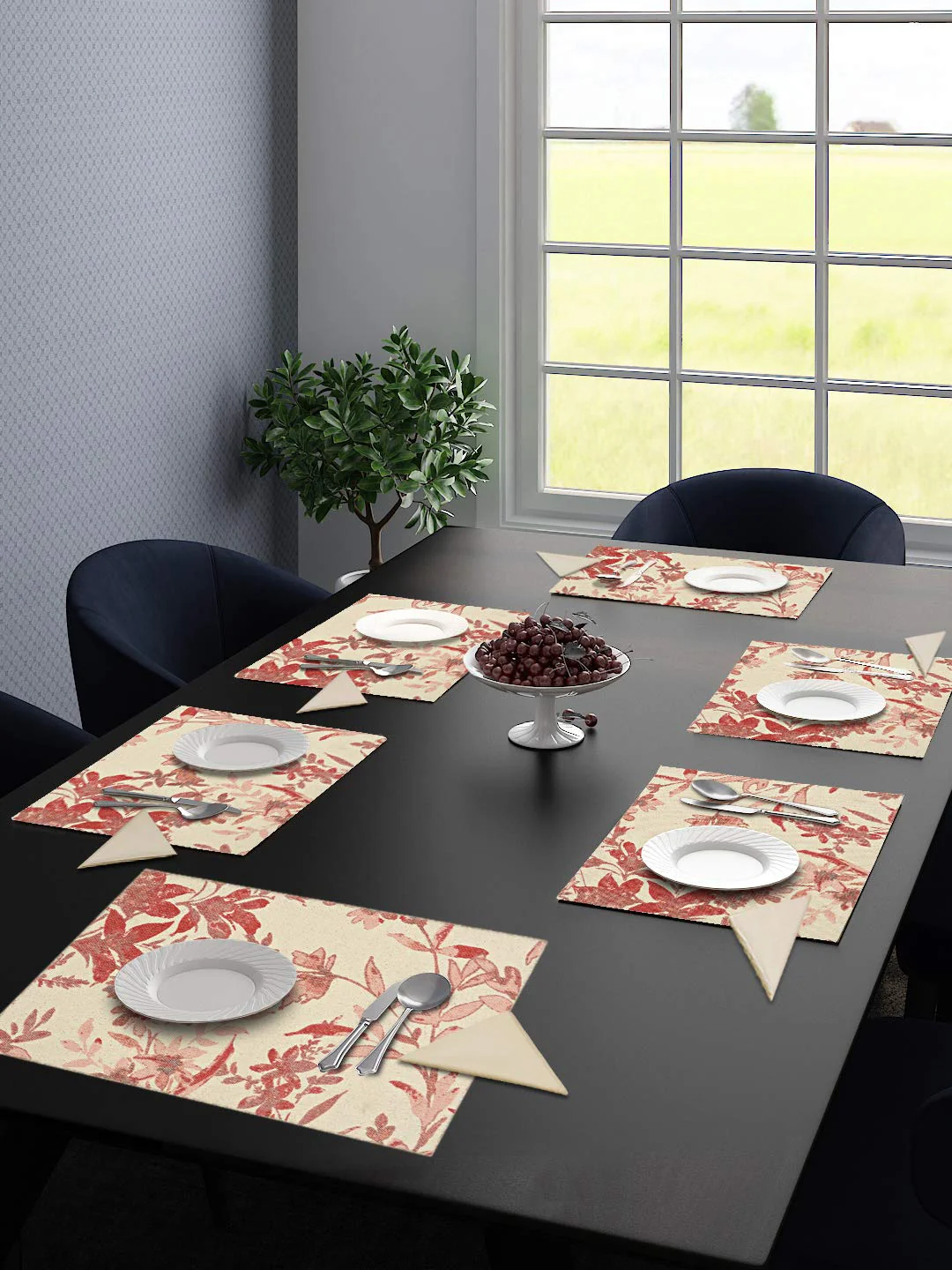 Cotton 6 Pieces Table Mat – 34x45 cm with 6 Free Cotton Napkins | Classic Dining Set - Image 2