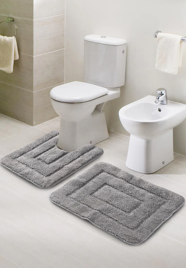 Cotton Anti-Slip Bathmat Set | Contour Design, (45x60 cm & 45x50 cm) - Image 28