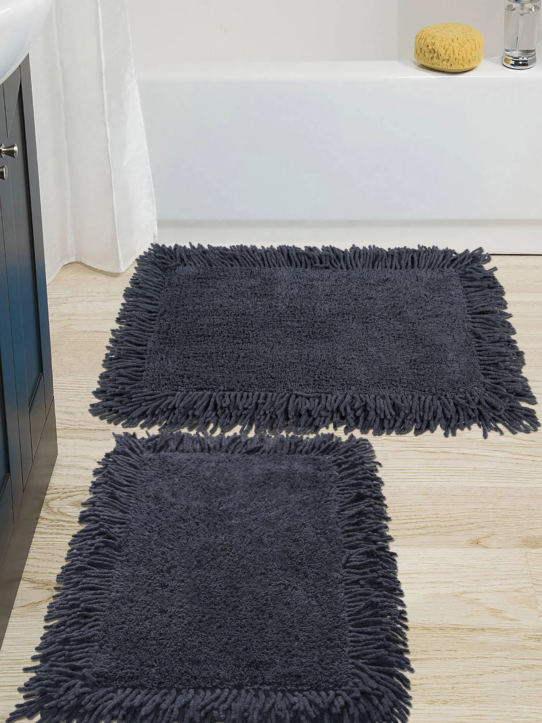 Combo Cotton Bathroom Mat Set – 2 pcs 40x60 cm | Quick Dry & Machine Washable - Image 15