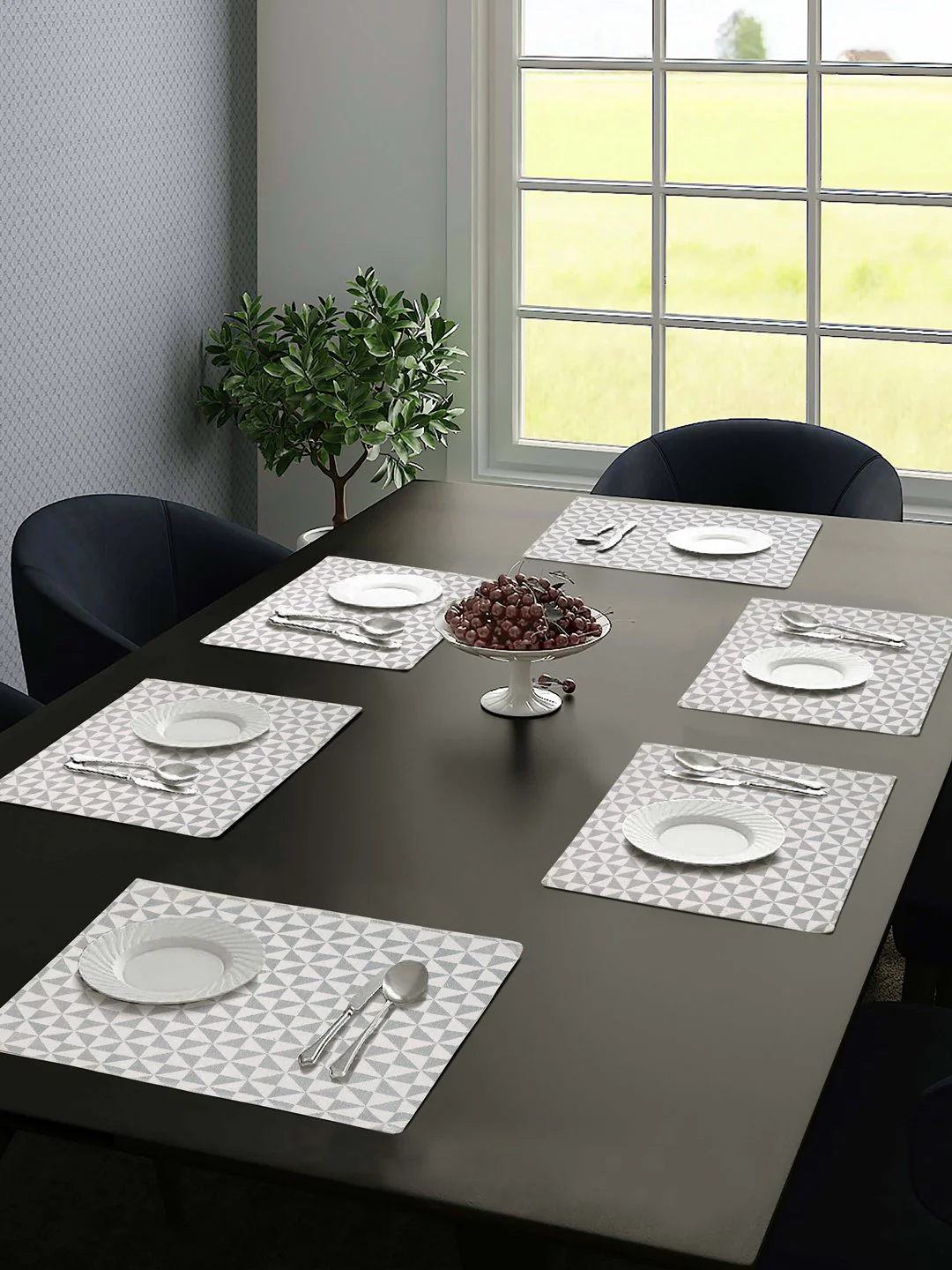 Saral Home Cotton Placemats Set of 6 | Handwoven Dining Table Mats