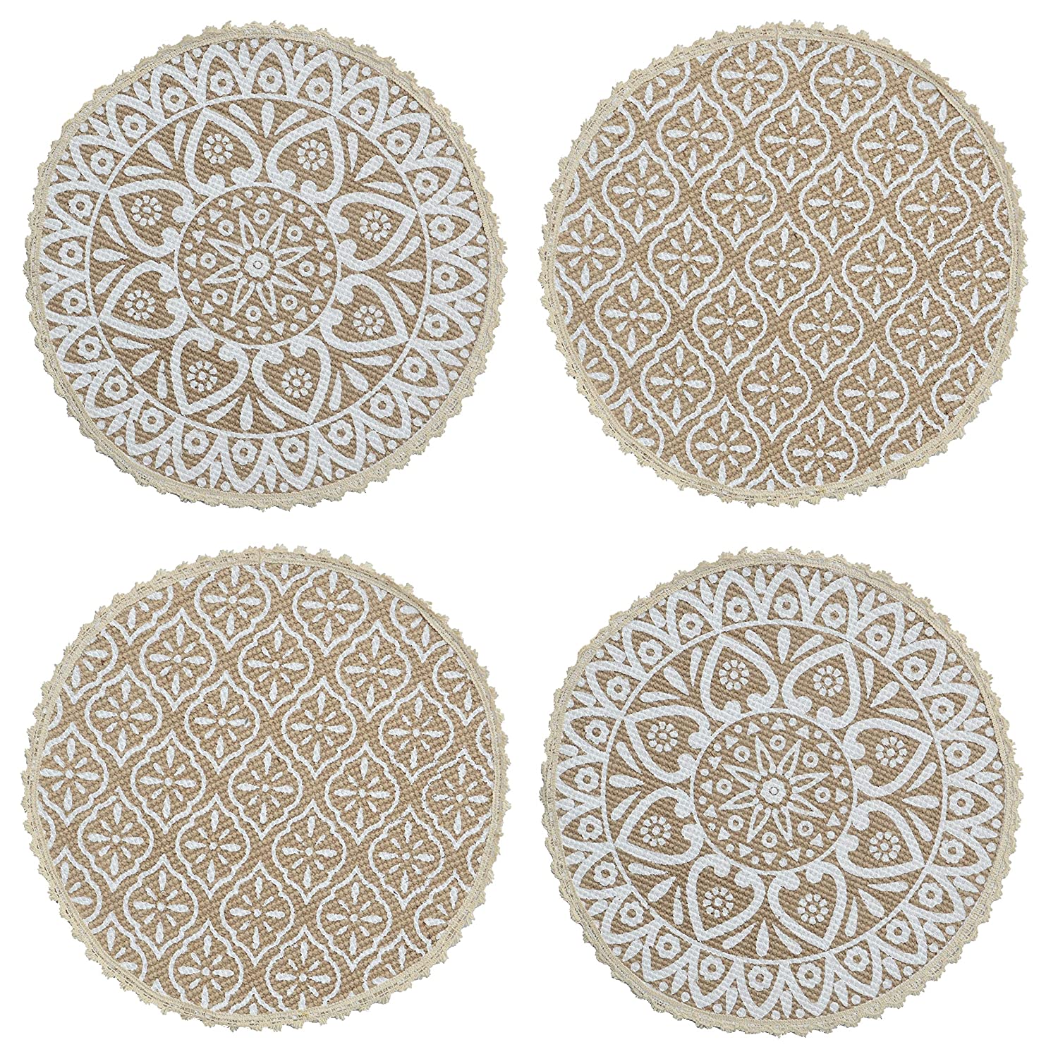 Jute & Cotton Table Mat with Artistic Print | Handcrafted Dining Table Décor - Image 18