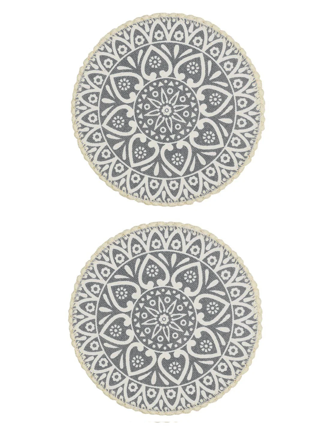 Jute & Cotton Table Mat with Artistic Print | Handcrafted Dining Table Décor - Image 27